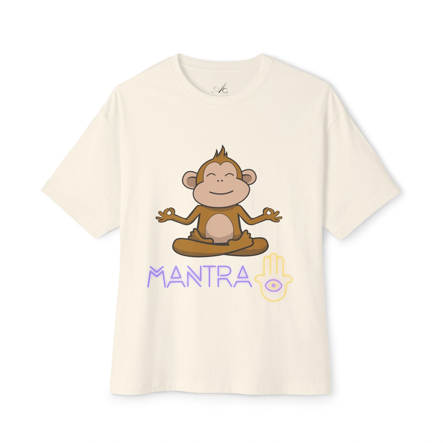 🧘‍♀️ Wear Your Peace. Mindful Monkey Graphic Tee | Unisex Boxy T-Shirt for Yoga Lovers, Gifts for Him/Her, Relaxation Apparel, Meditative Wear, Casual Streetwear
