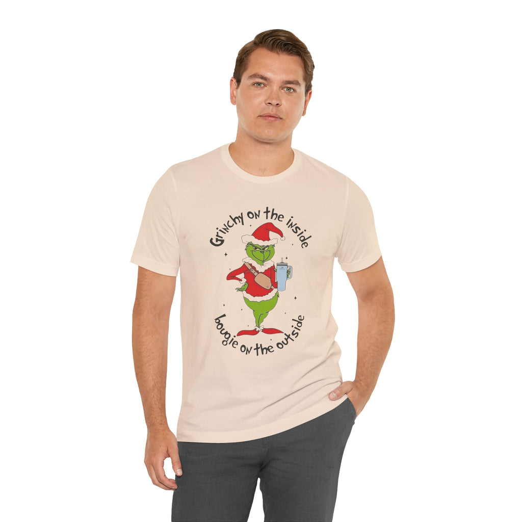 Grinch-Inspired Holiday Tee: 'Grinchy on the Inside, Boogie on the Outside'