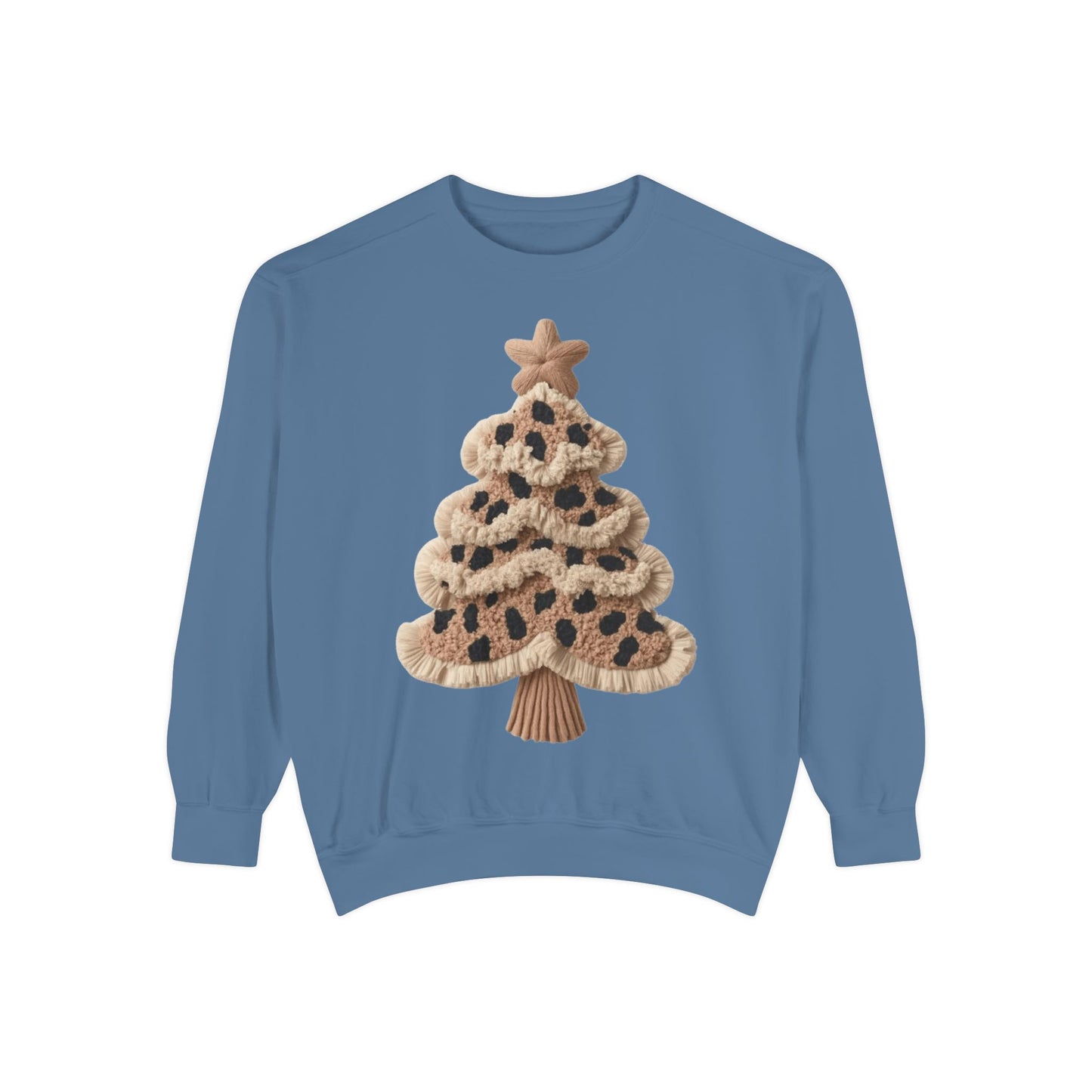 Leopard Knit Christmas Tree Sweatshirt unique festive designs and joyful