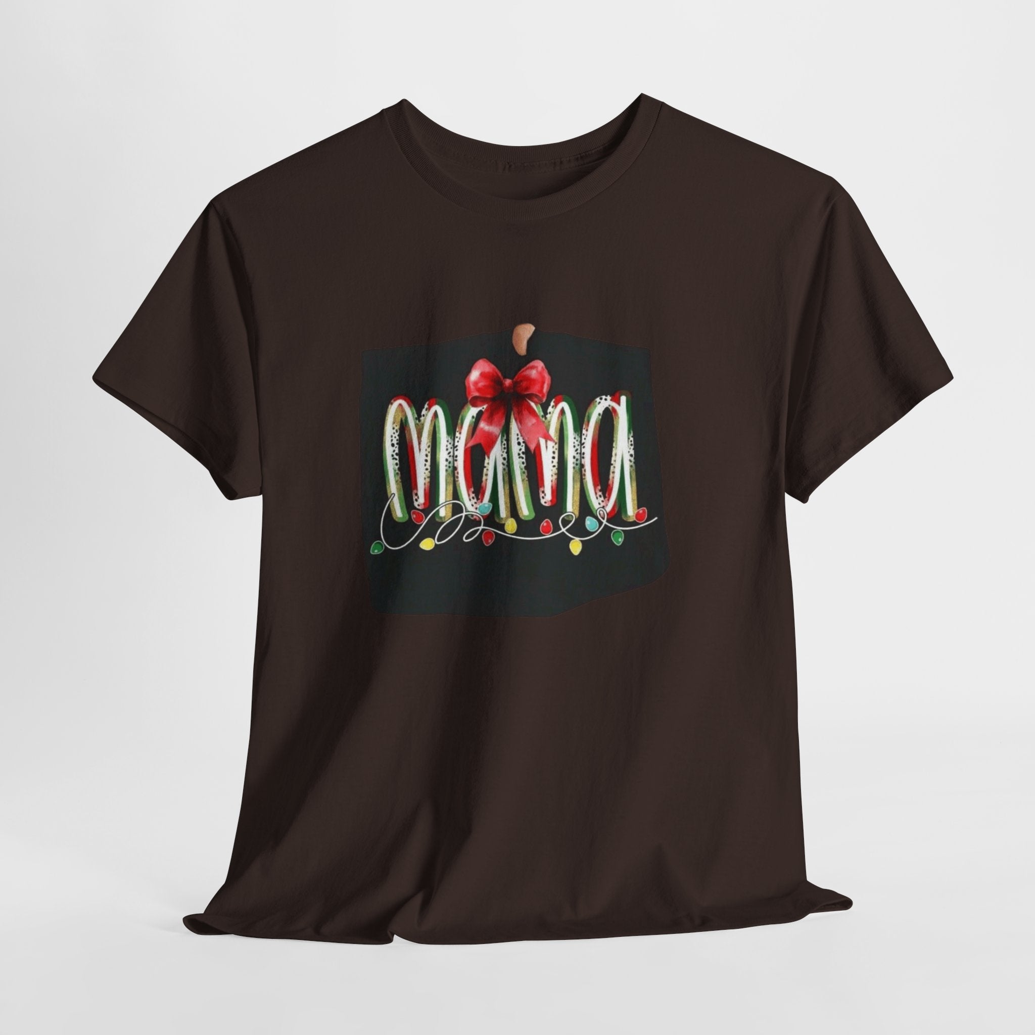 Festive Mama Tee, Cozy Holiday Shirt, Gift for Mom, Christmas T-Shirt, Unisex Cotton Tee