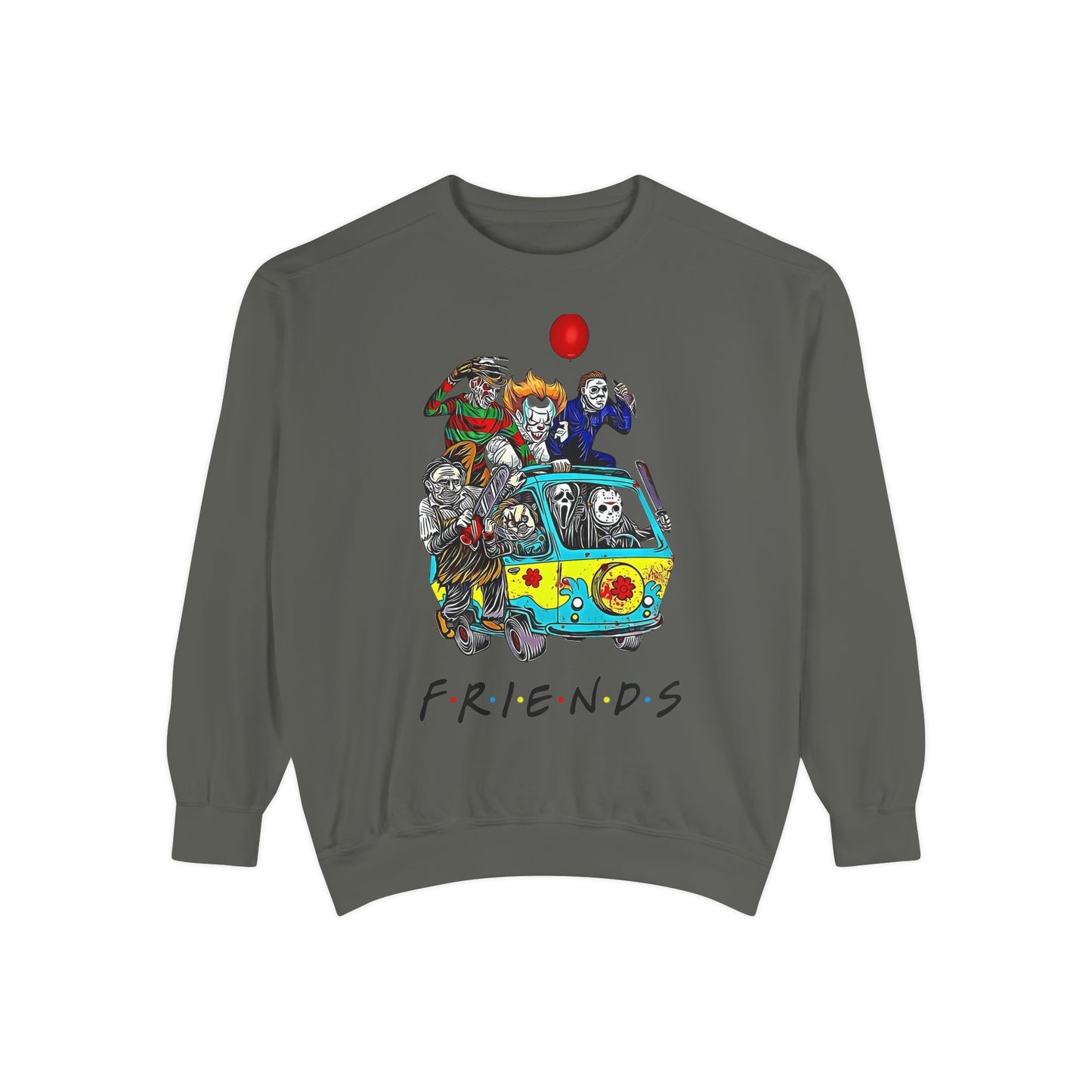 Friends-Inspired Unisex Garment-Dyed Sweatshirt, Cozy Casual Wear, Unique Graphic Sweatshirt, Perfect Gift, Everyday Style