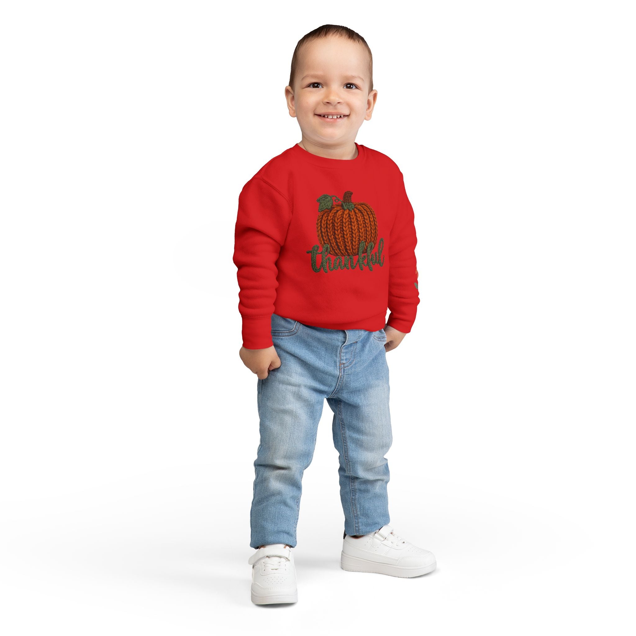 Toddler Sweatshirt  "Thankful" Pumpkin Fall Pullover