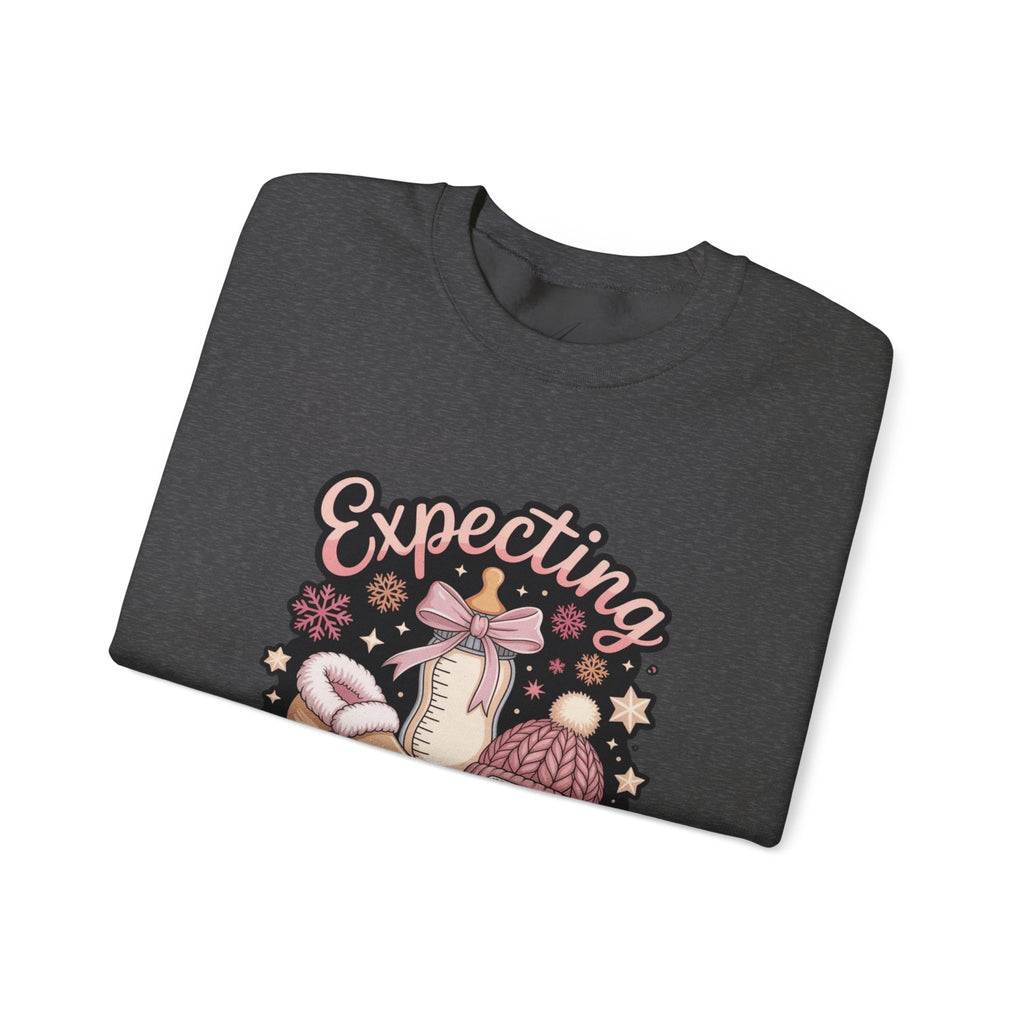 Expecting Season Sweatshirt  Cute Pregnancy Announcement Pullover Cartoon Christmas T-shirts and Sweaters