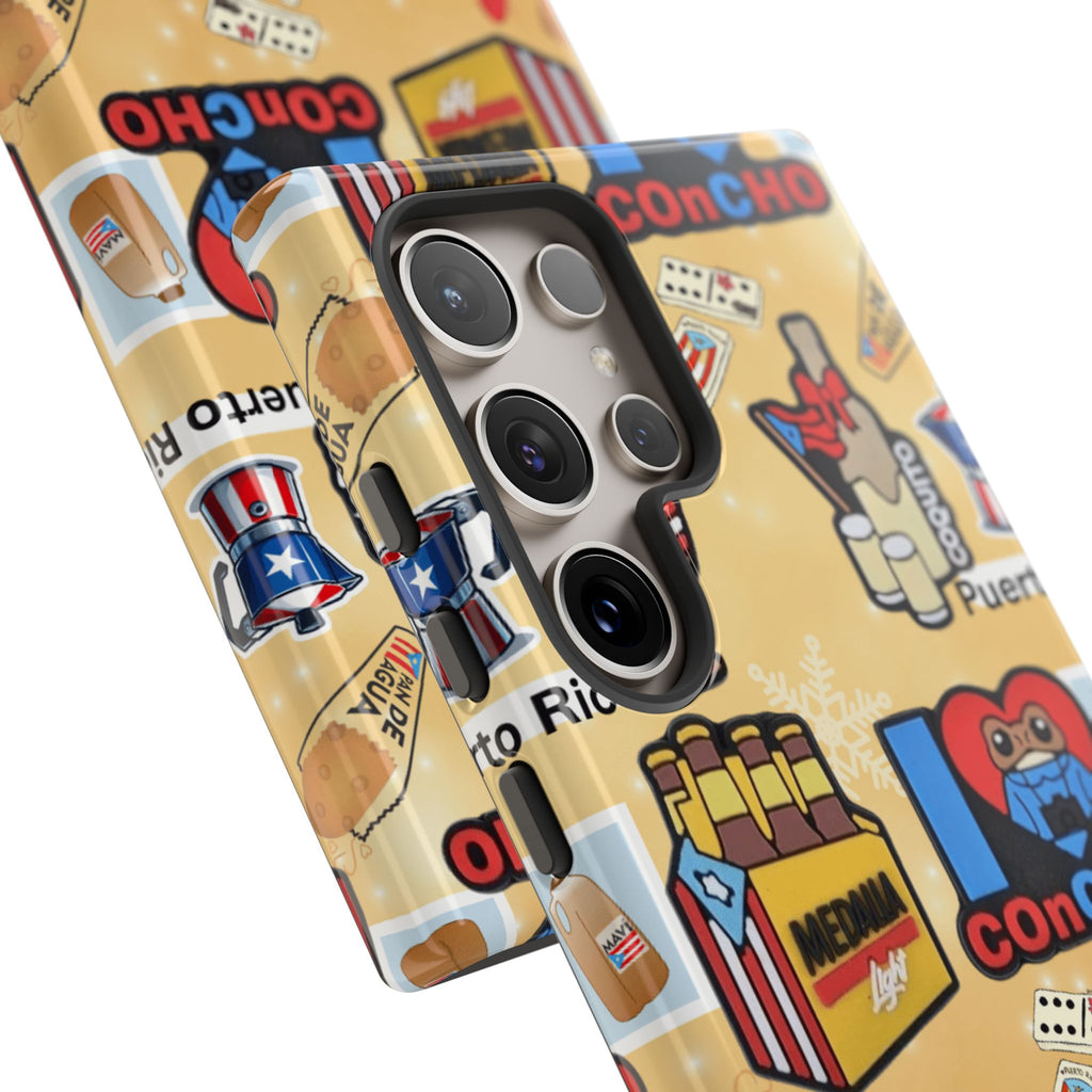 Puerto Rico Sticker Collage Tough Case  ‘I  Concho’ Pattern Phone Case