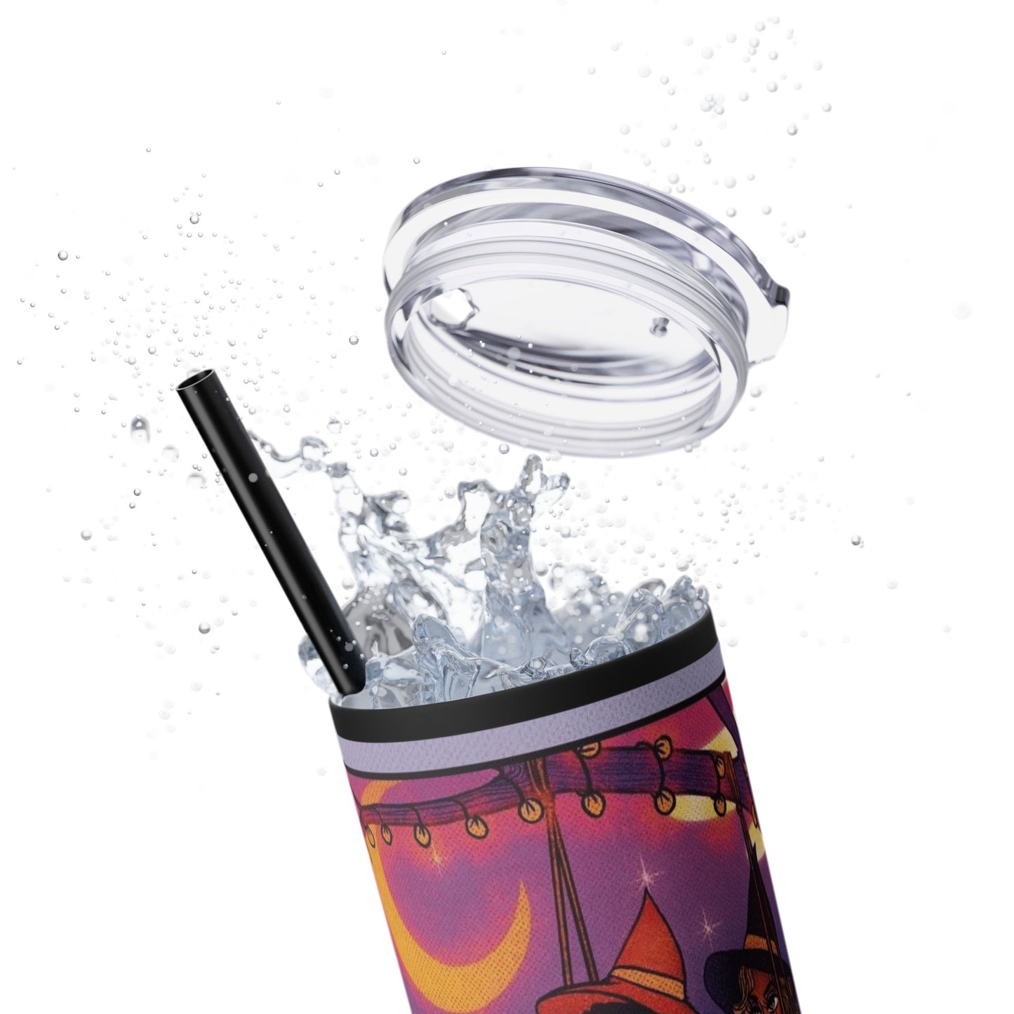 🎁 Spooky season gifts Enchanting Libra Skinny Tumbler with Straw | 20oz | Perfect for Halloween, Witchy Vibes, Astrology Lovers, Gift Idea, Custom Beverage Holder