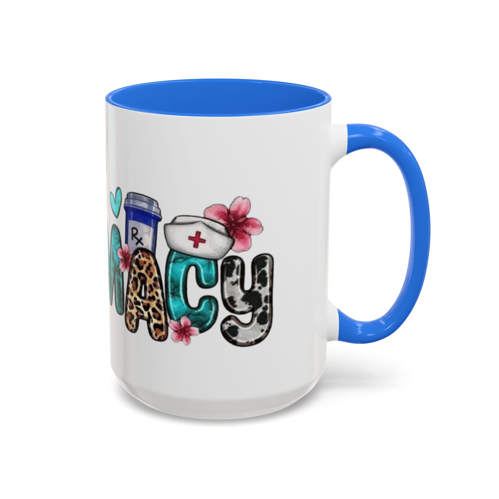 Pharmacy Nurse Coffee Mug — Cute Leopard & Teal Medical Design (11oz/15oz)Christmas mug for all healthcare heroes