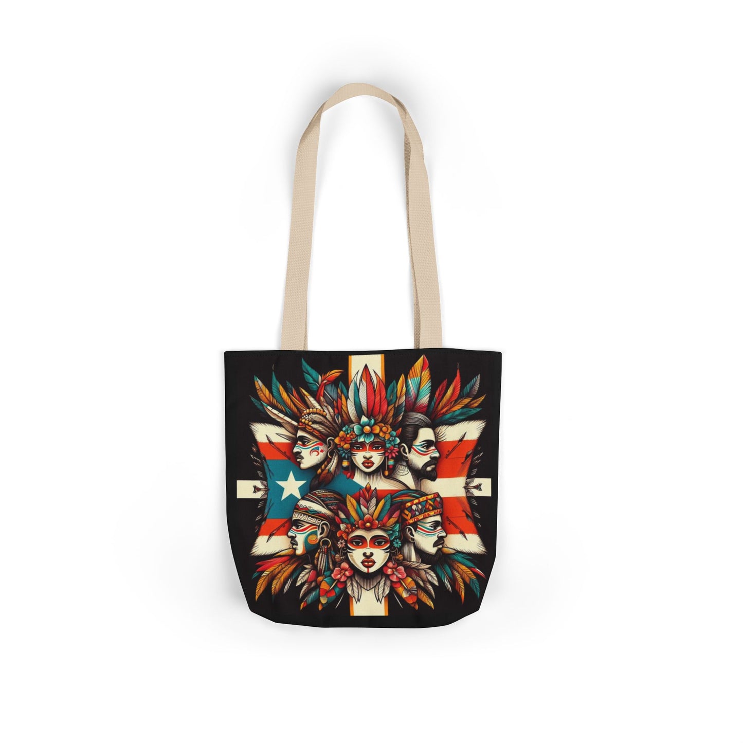 Puerto Rico Canvas Tote Bag, 5-Color Straps