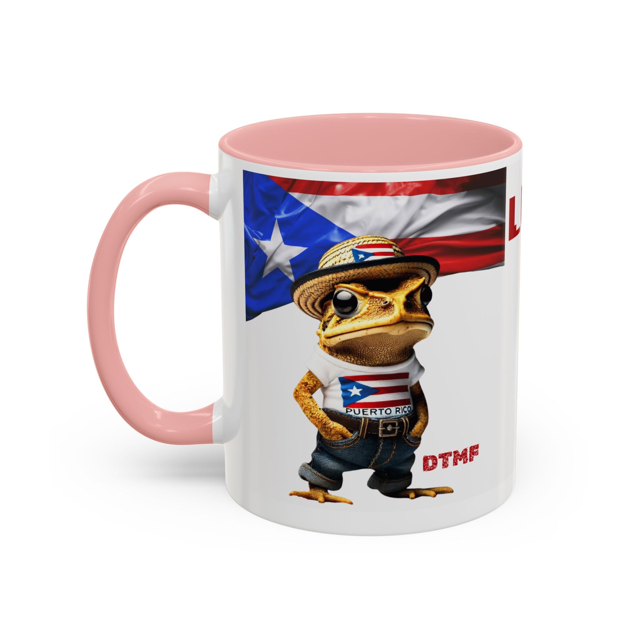 Puerto Rican Frog Character Coffee Mug - Fun Accent Mug for Coffee Lovers