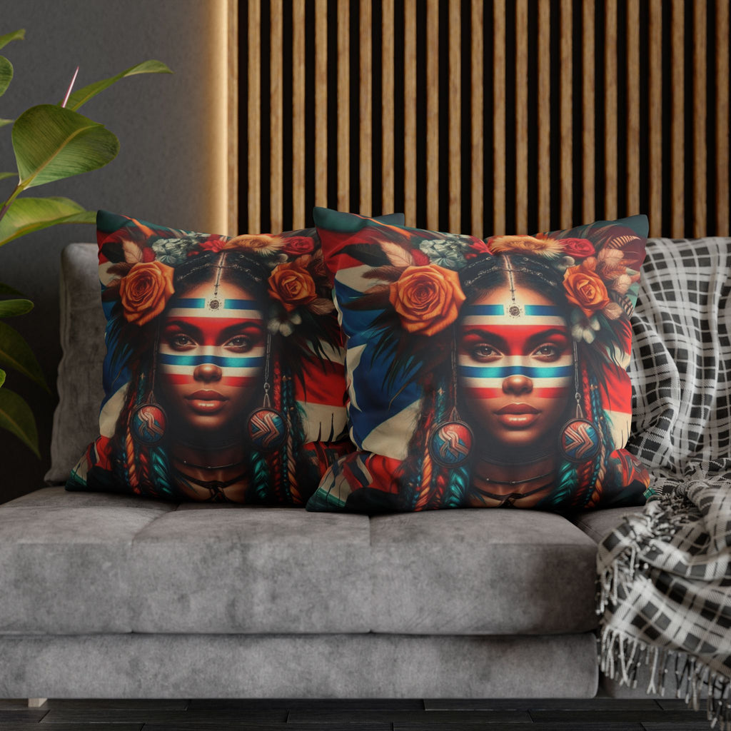 Tribal Goddess Decorative Pillow Puerto Rico Culture Pillow