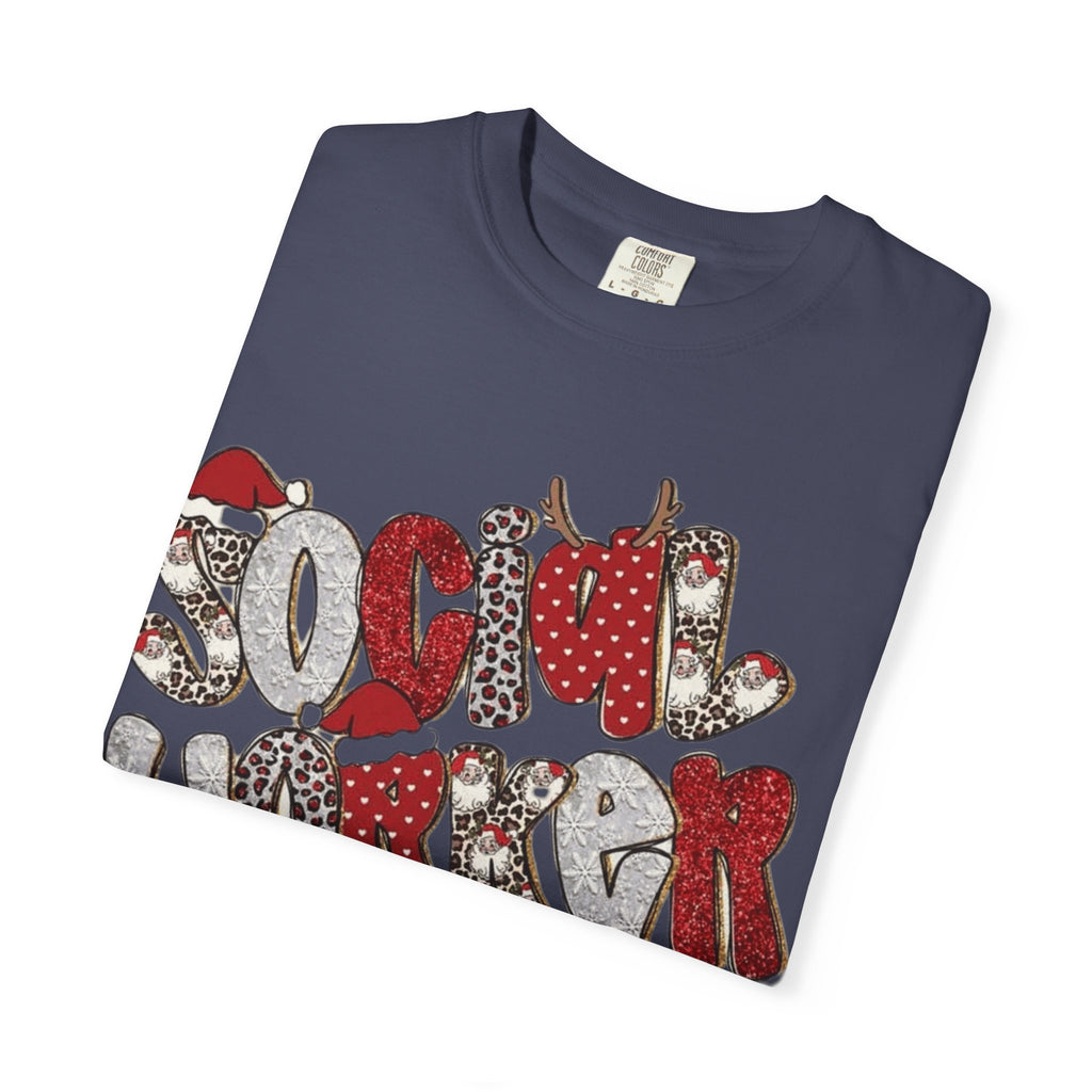 Social Worker Christmas T-Shirt  Festive Holiday Graphic Tee