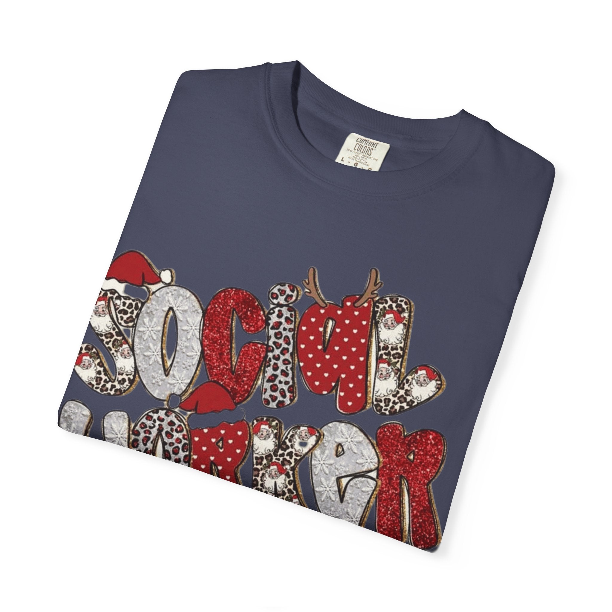 Social Worker Christmas T-Shirt  Festive Holiday Graphic Tee