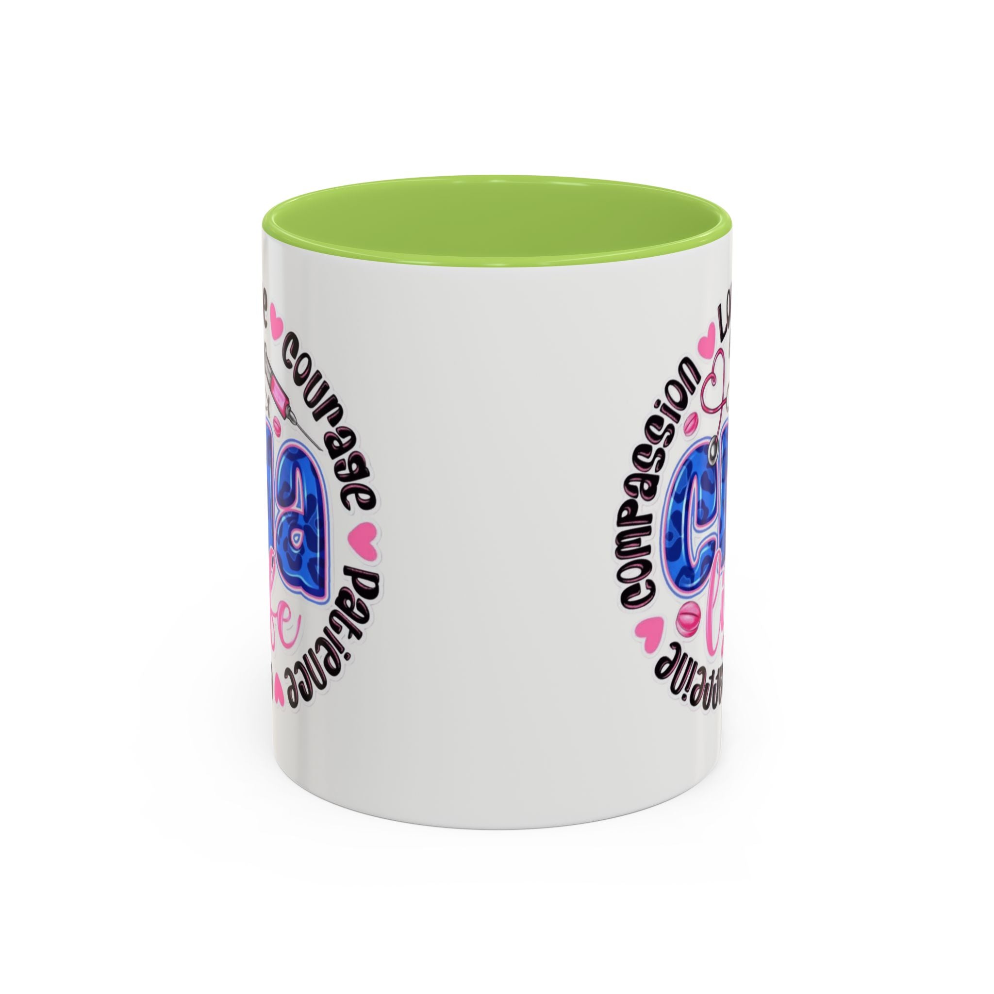 CNA Life Coffee Mug — Compassion, Courage & Patience Accent Mug (11/15oz) Medical Christmas Mug