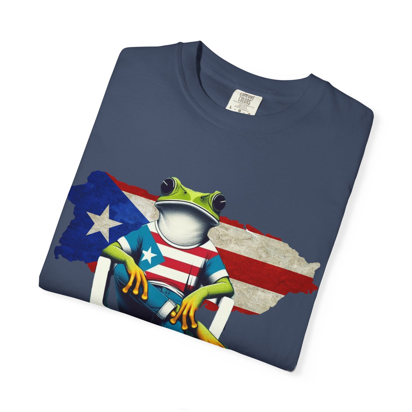 Patriotic Puerto Rican Shirt Patriotic Frog T-shirt, Humor Shirt, Gift for Nature Lovers, Summer BBQ Outfit