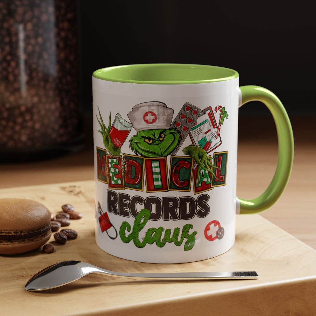 Medical Records Claus Coffee Mug — Funny Holiday Nurse & Medical Staff Gift (11/15oz) Medical Christmas Mug,