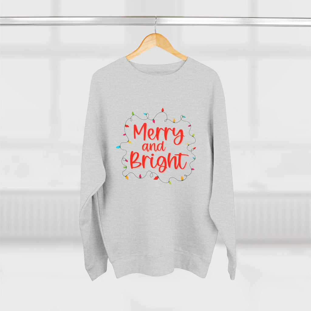 Christmas T-Shirts & Sweatshirts | Holiday Graphic Tees & Cozy Festive Wear Merry and Bright Crewneck Sweatshirt