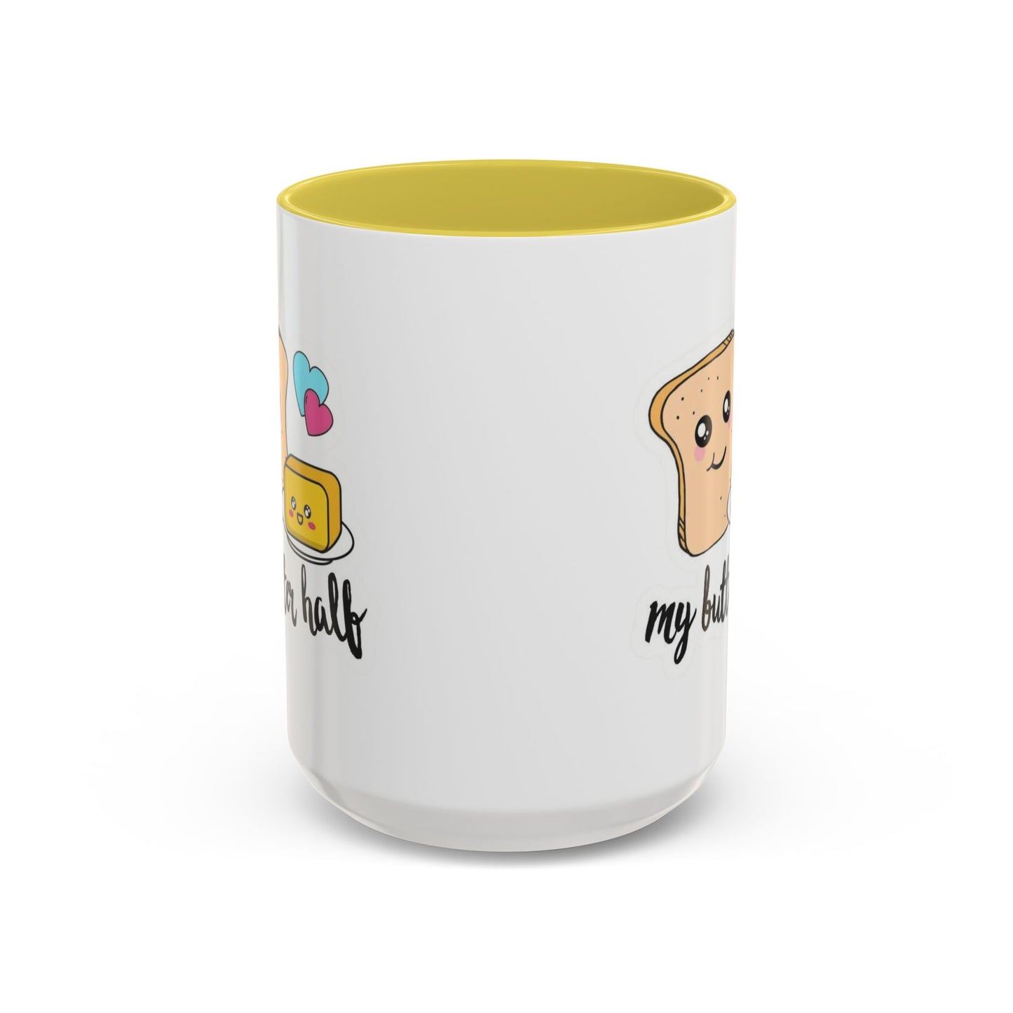 Motivational & Funny Quote Mugs Uplifting Coffee Cup Gifts Cute Foodie Relationship Mug My Butter Half Design, Colorful 11oz & 15oz