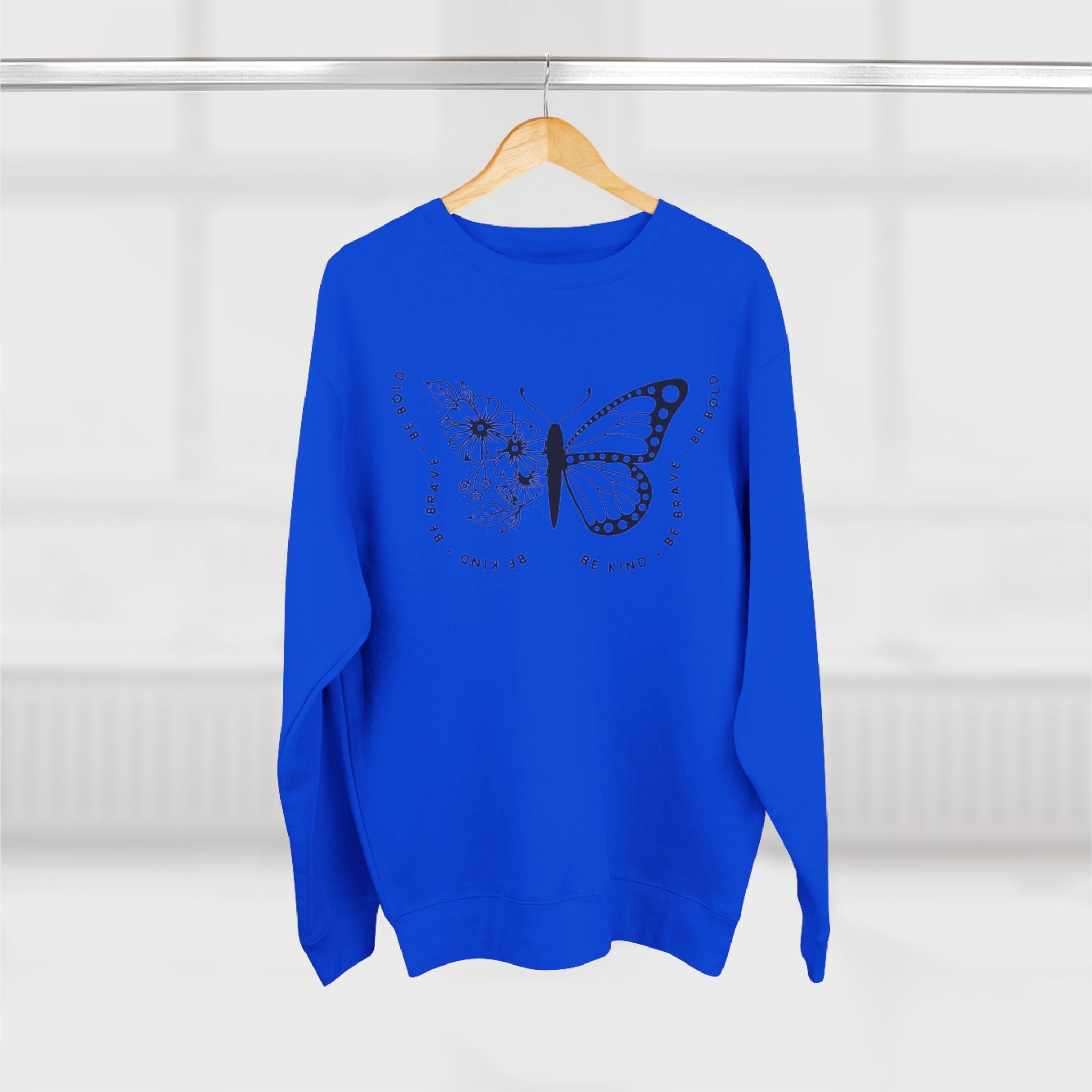 Butterfly Floral Crewneck Sweatshirt  "Broken Is Beautiful" Inspirational Sweatshirt