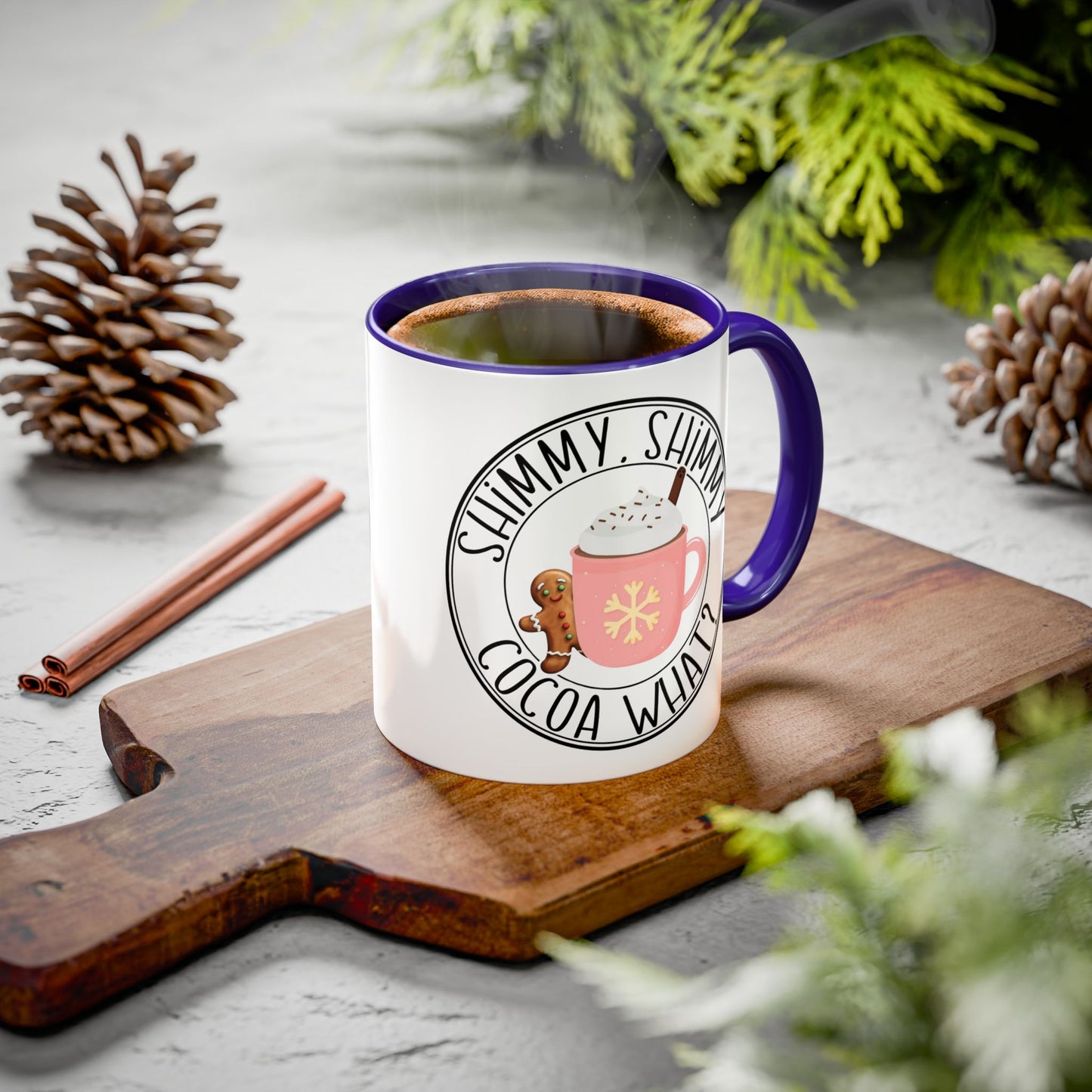 Cute Cocoa Mugs with Gingerbread Design Perfect for Winter Holiday CheerBeverage Cup Christmas Design