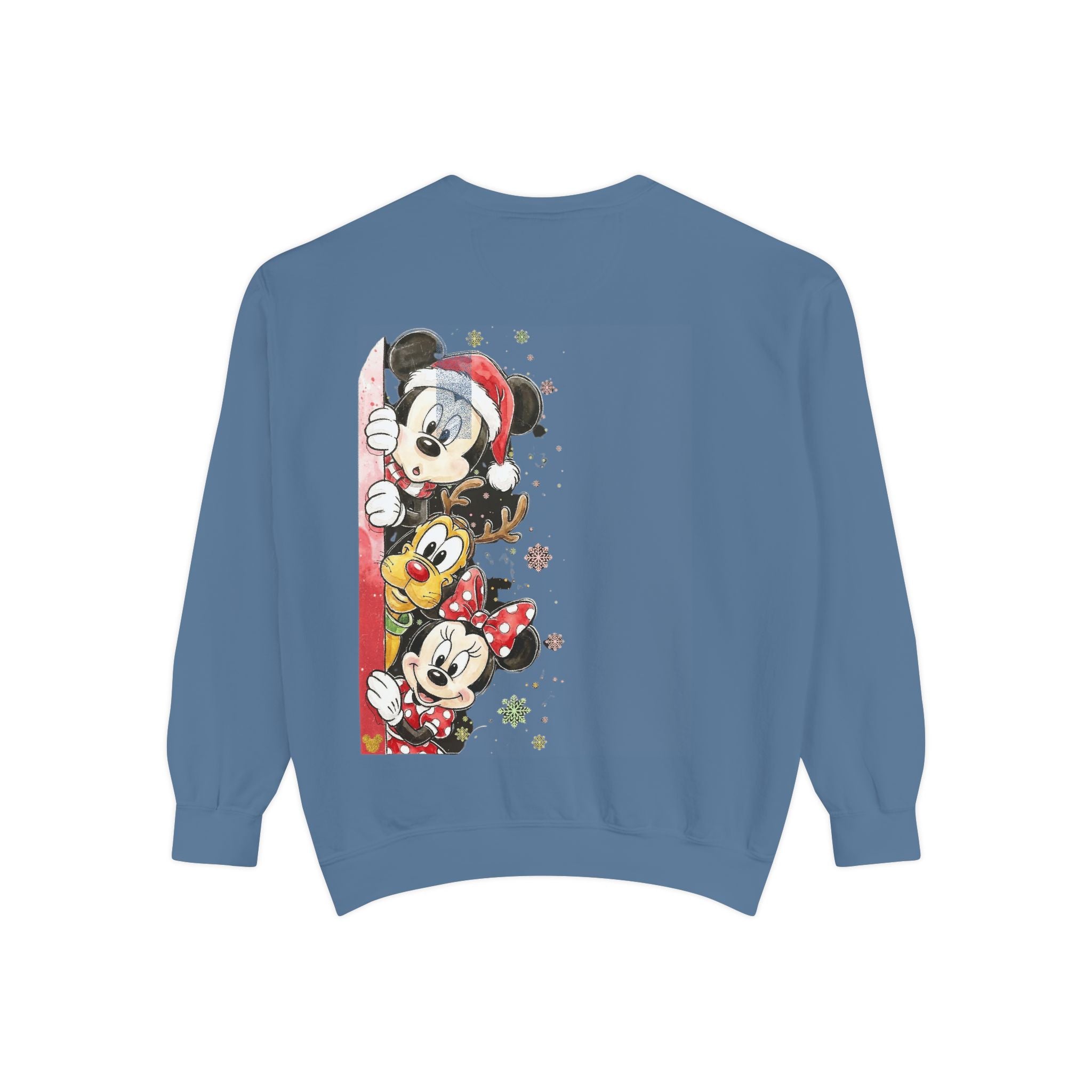 Christmas Disney Characters Sweatshirt  Mickey, Minnie & Pluto Holiday Crew Cartoon Christmas T-shirts and Sweaters