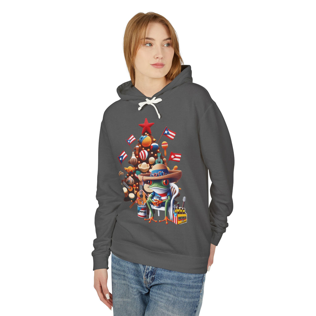 Puerto Rico Navidades Holiday Fiesta Hoodie — Puerto Rican Christmas Tree Graphic Sweatshirt