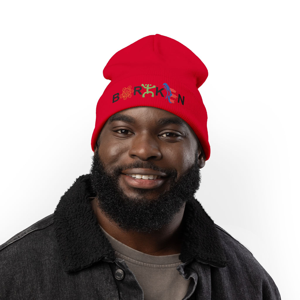 Boricua Winter Beanie – Puerto Rico Pride Knit Hat — Colorful Borough Icon Letters