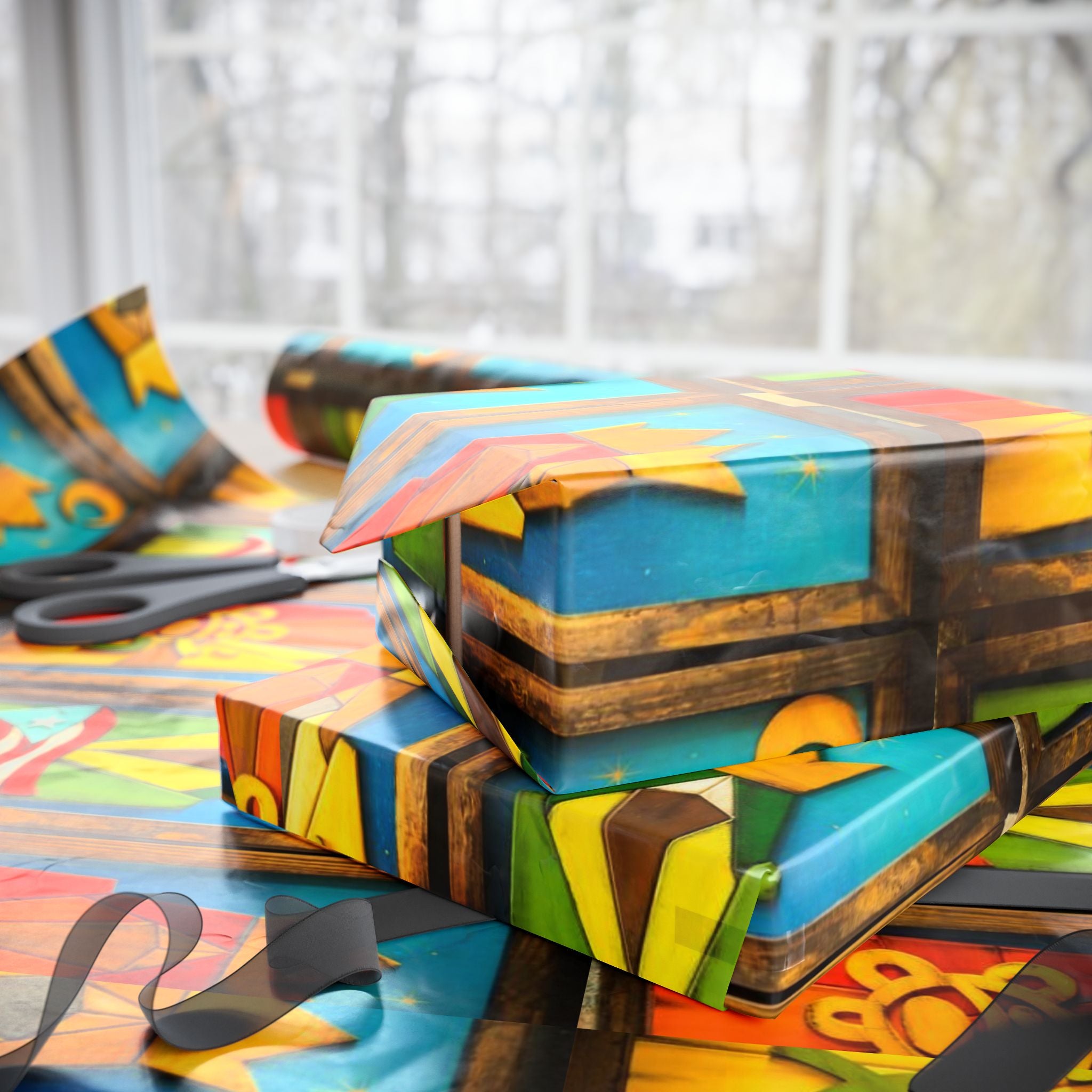 Navidad en Puerto Rico Wrapping Paper – Festive Boricua Holiday Gift Wrap 🇵🇷🎄