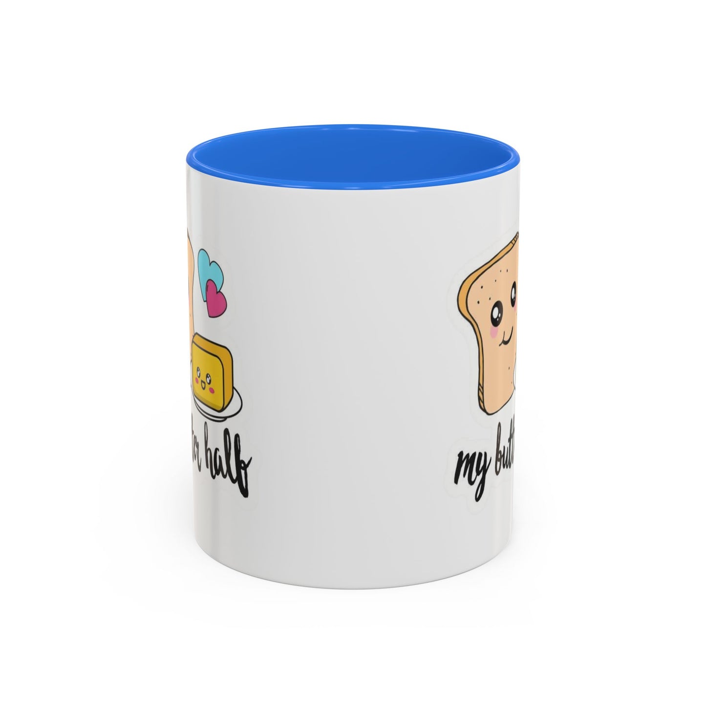 Motivational & Funny Quote Mugs Uplifting Coffee Cup Gifts Cute Foodie Relationship Mug My Butter Half Design, Colorful 11oz & 15oz