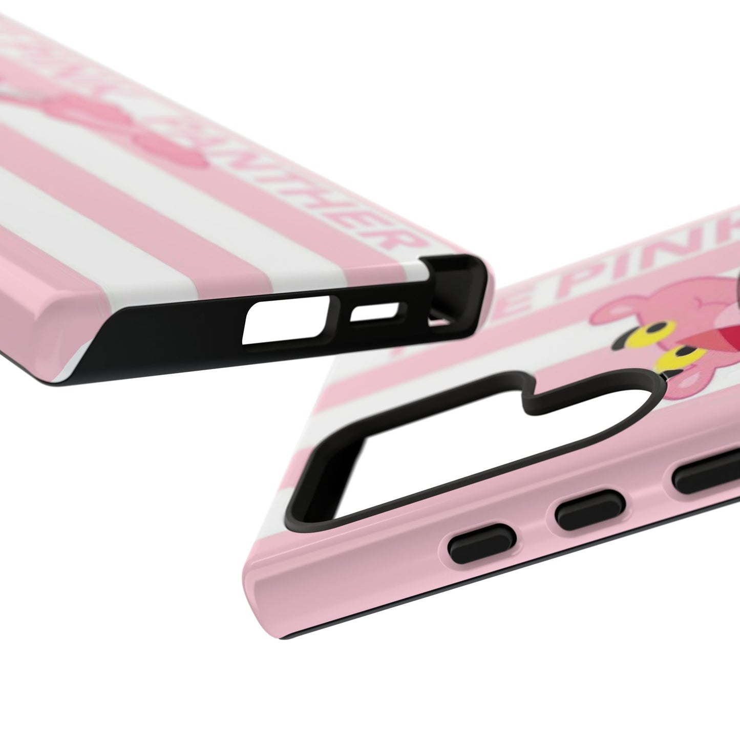 Pink Panther Tough Case Retro Striped Phone Case with "The Pink Panther" Design