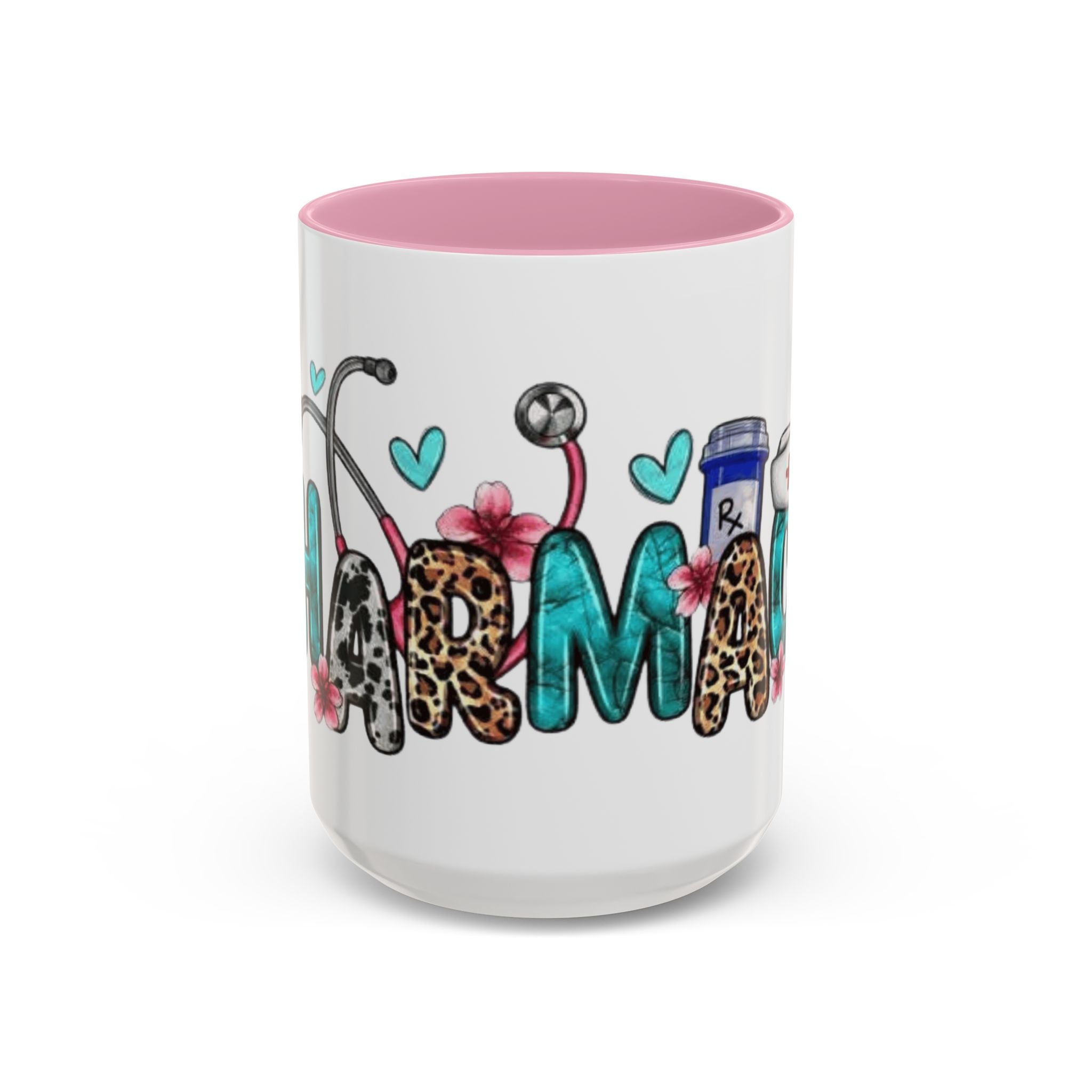 Pharmacy Nurse Coffee Mug — Cute Leopard & Teal Medical Design (11oz/15oz)Christmas mug for all healthcare heroes