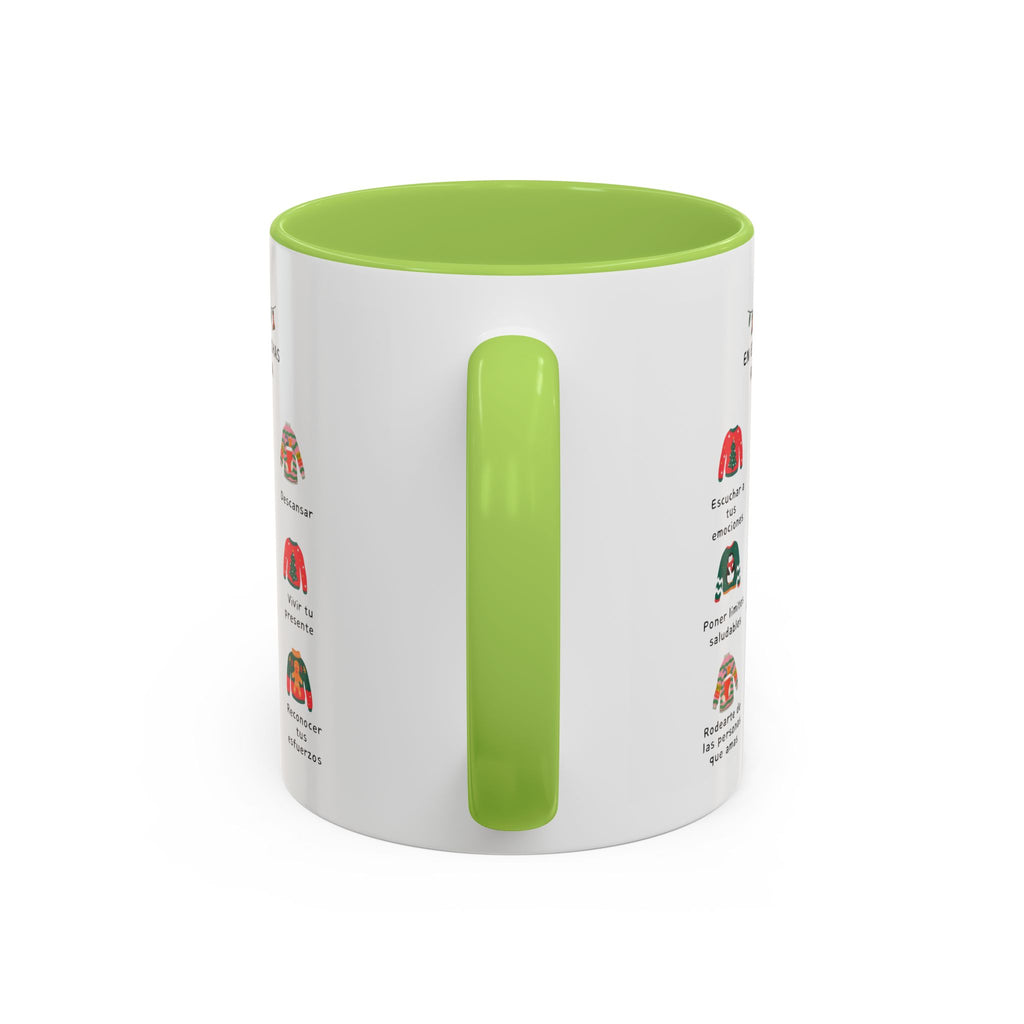 Coffee Mug — 'En Estas Fechas Recuerda' Holiday Sweater Reminder Accent Mug (11/15oz)
