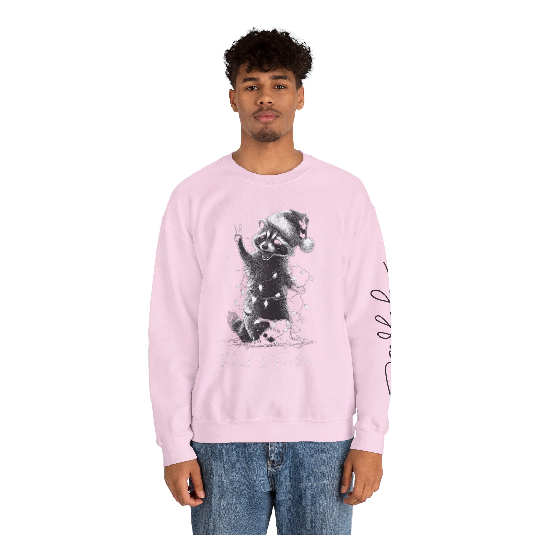 Holiday Raccoon Crewneck Sweatshirt Christmas Tshirts and sweaters,