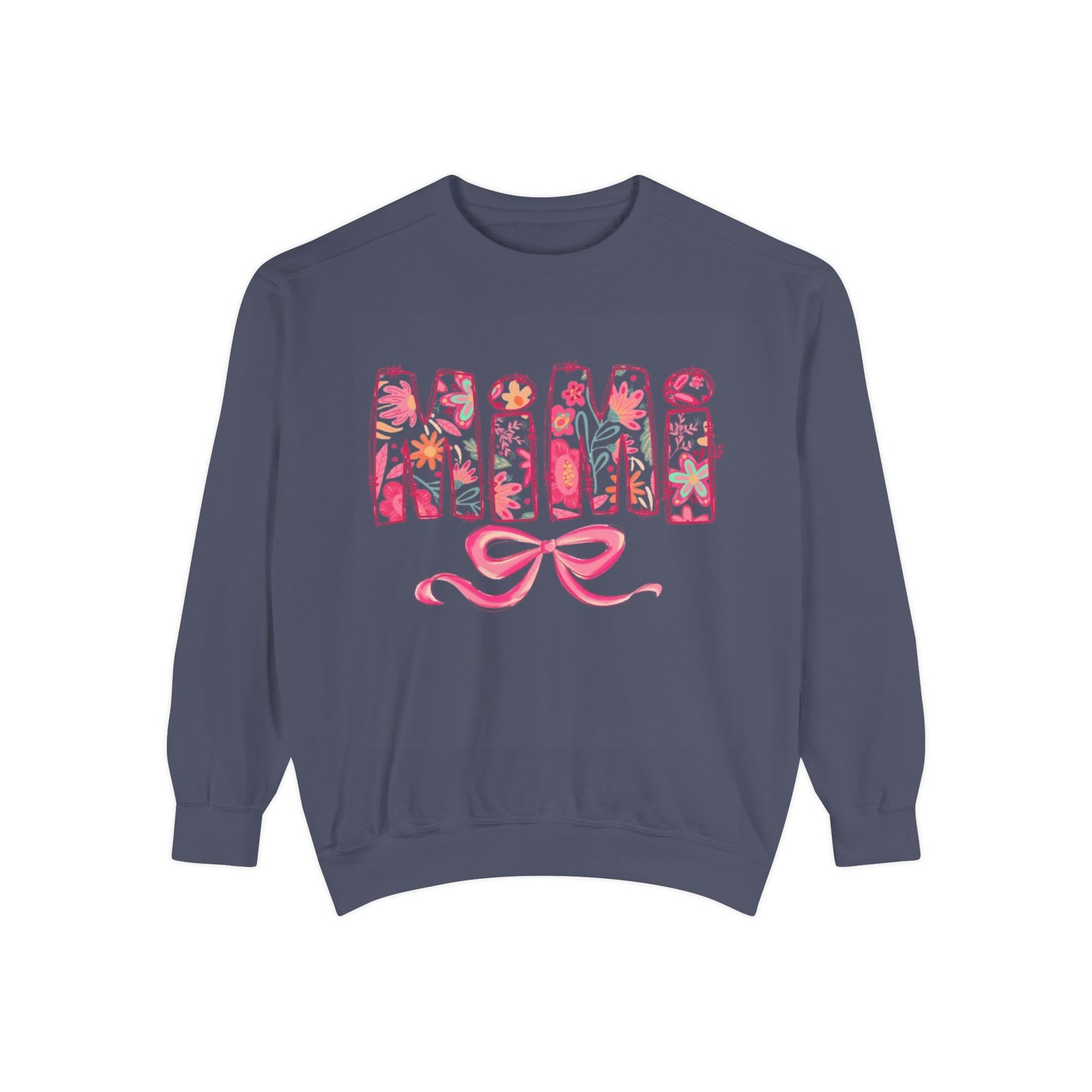Mama Floral Sweatshirt  Pink Floral 'MAMA' Design with Bow