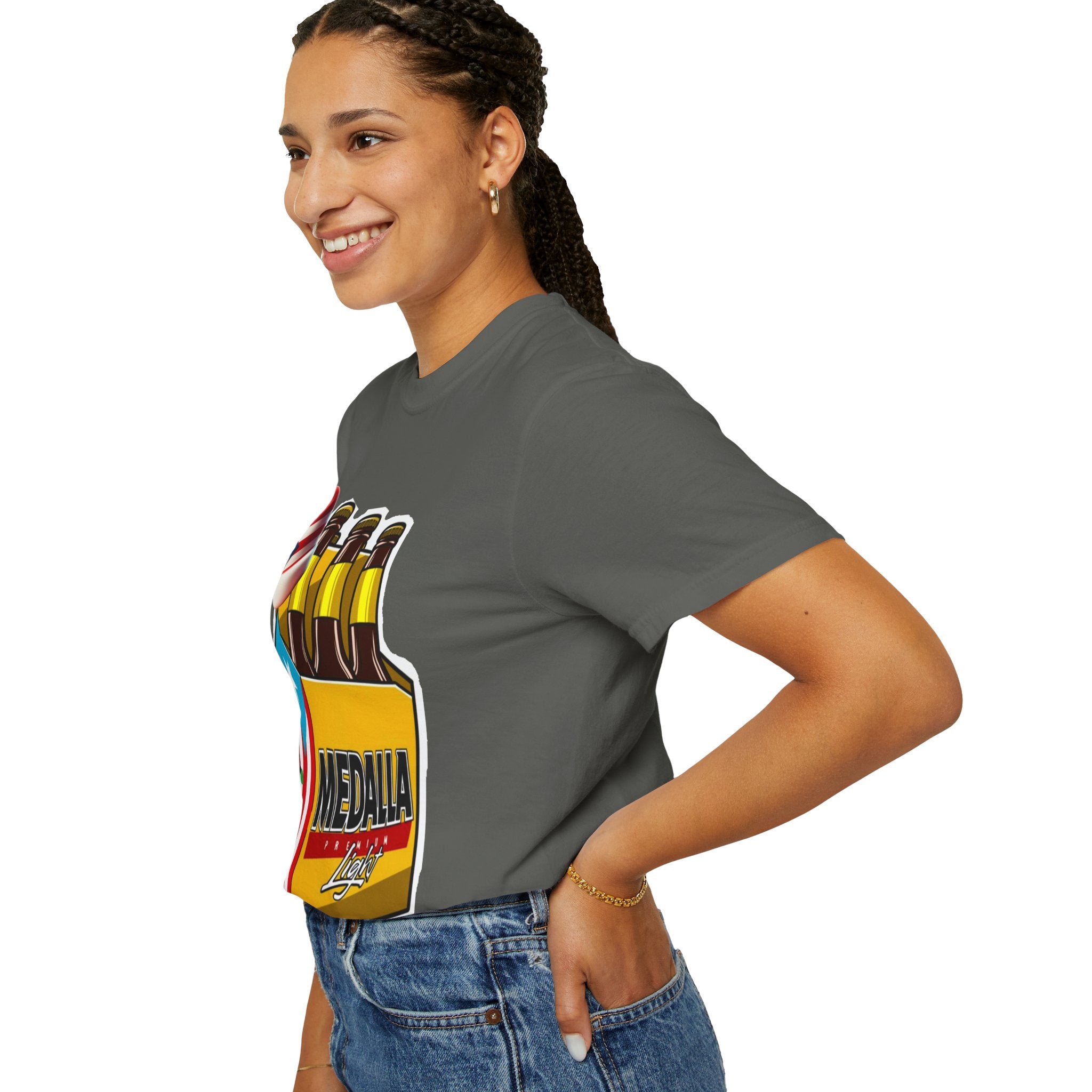Medalla Light Beer T-Shirt  Navidad Boricua Holiday Tee Puerto Rico’s Navidades
