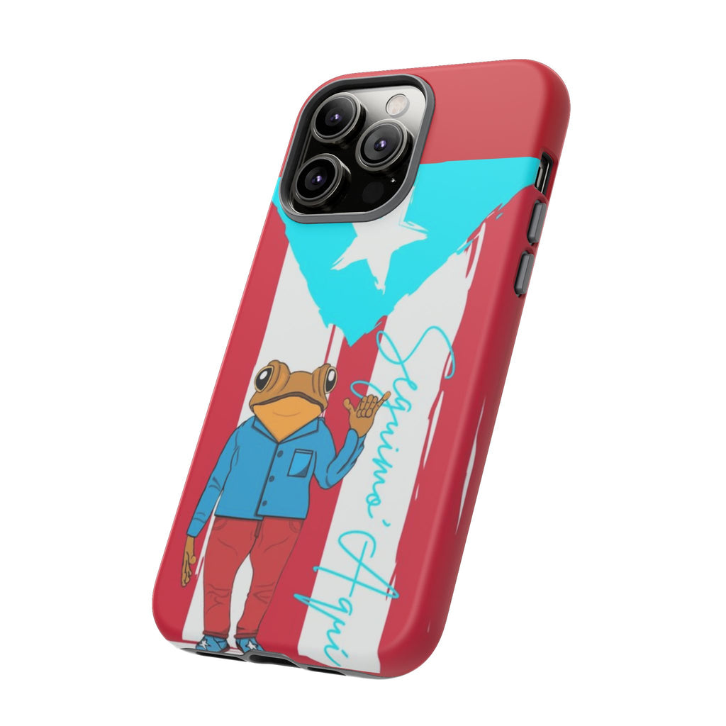 Puerto Rican Flag Frog Design ("Señorita Hops")Phone Case Isla del Encanto Phone Case – Puerto Rican Style