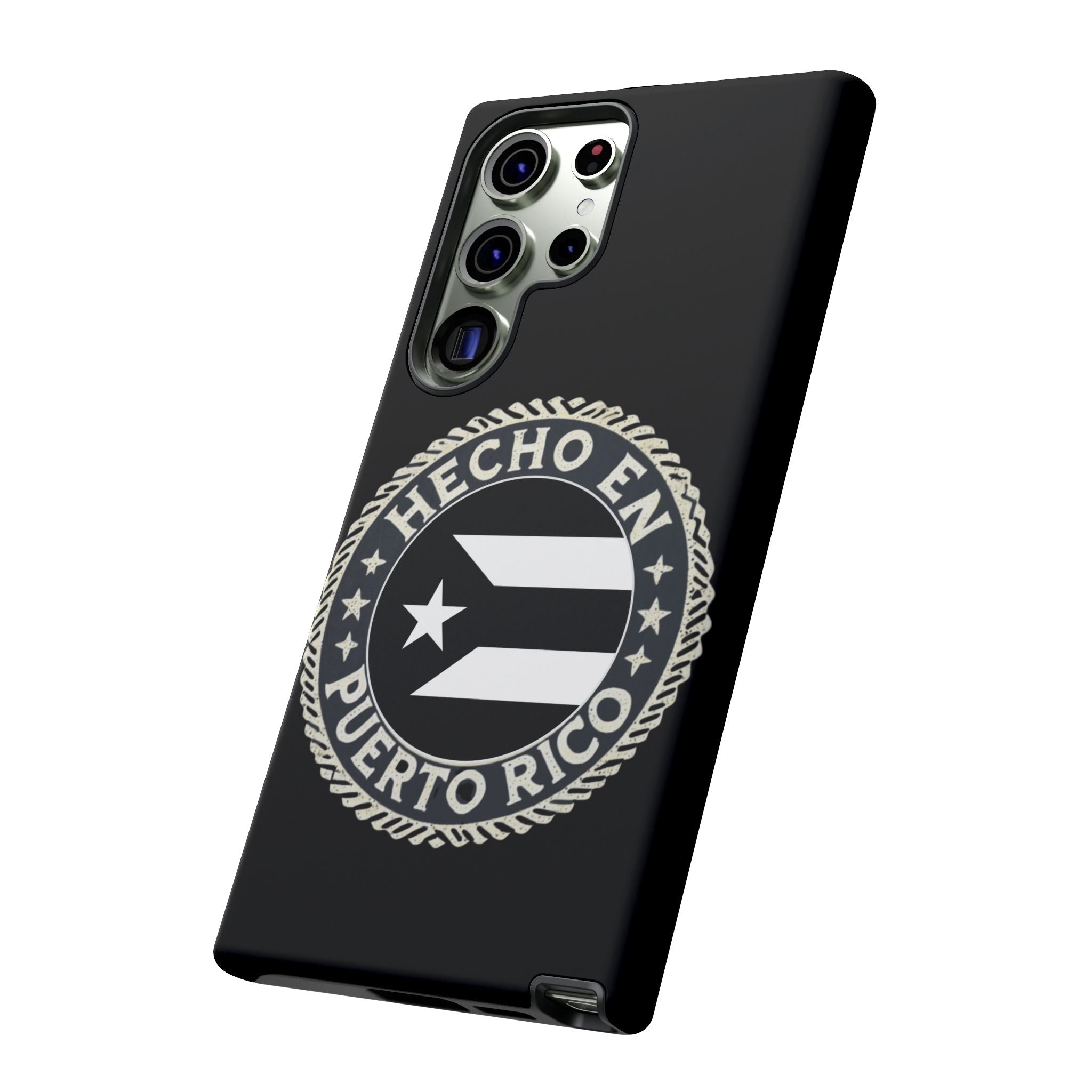 Hecho en Puerto Rico Phone Case  Puerto Rican Flag Emblem Tough Protective Cover