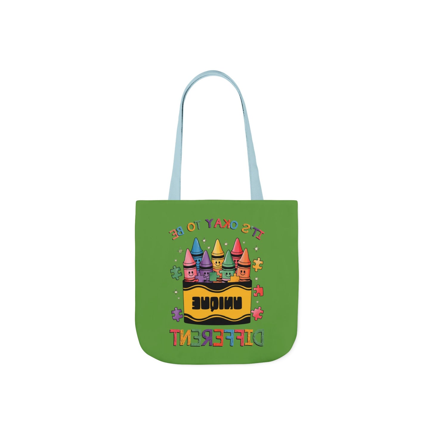 Autism Awareness & Pride Collection Unique Canvas Tote Bag with Colorful Castle Design