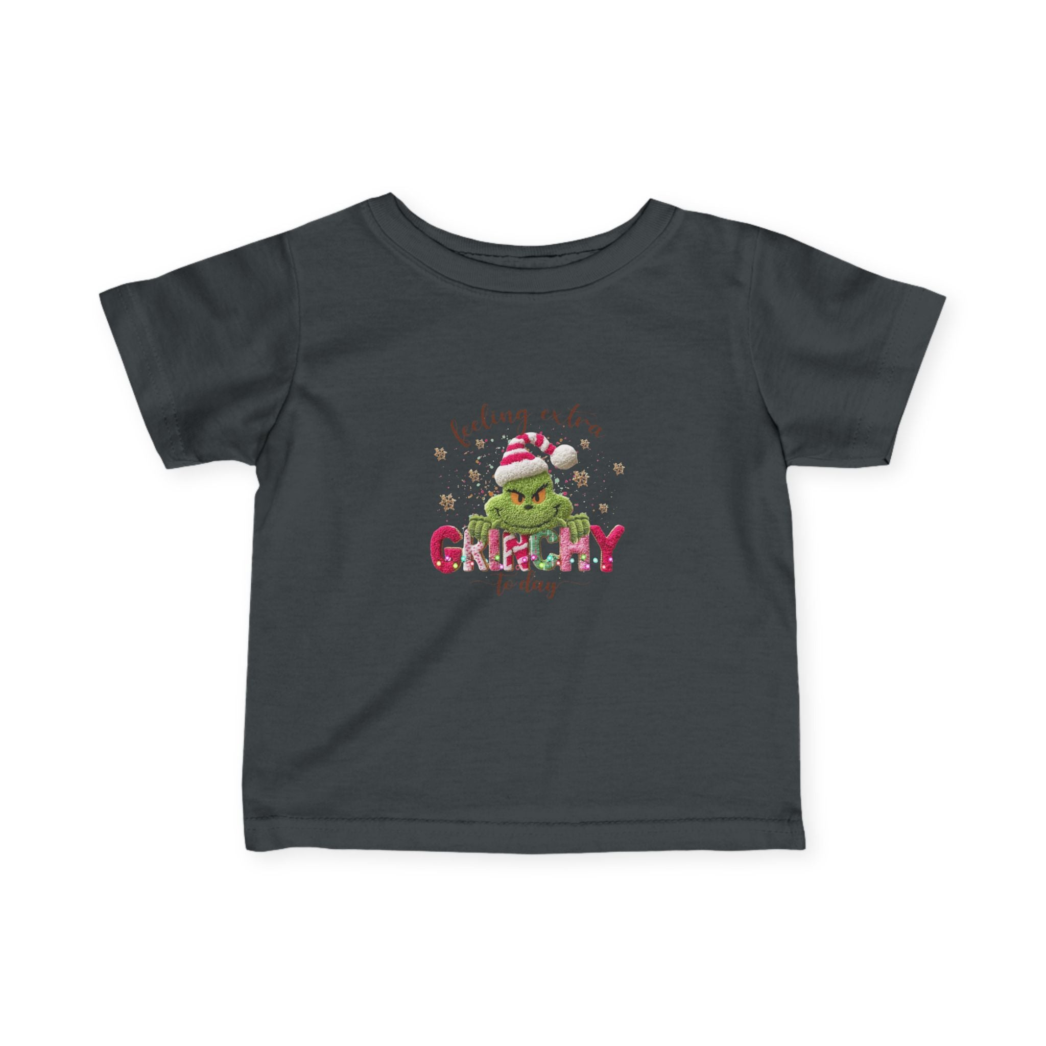 Infant Tee - "Feeling a Little Grinchy Today" Cute Baby Christmas Shirt