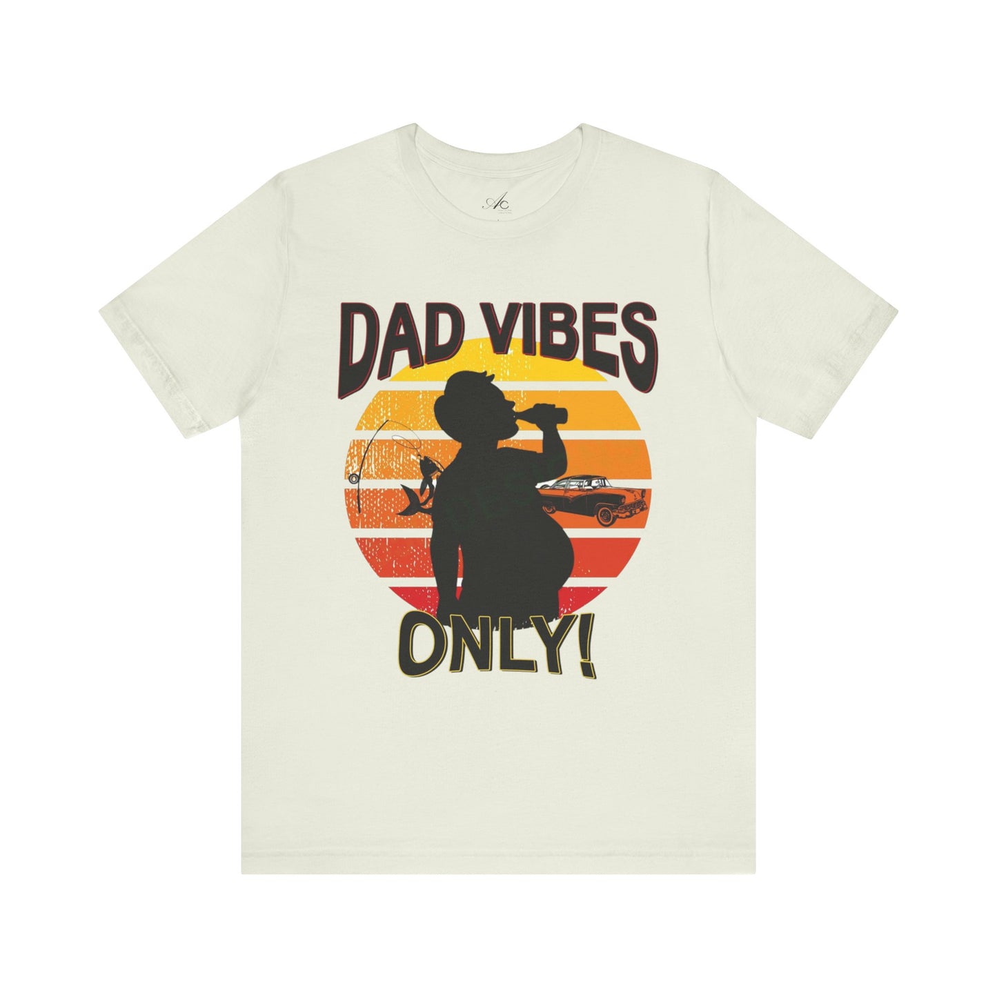 Dad Vibes Only Unisex Tee, Fun Casual T-Shirt for Dads, Perfect Gift for Father's Day, Summer Barbecue, Weekend Outing