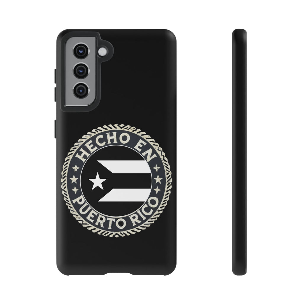 Hecho en Puerto Rico Phone Case  Puerto Rican Flag Emblem Tough Protective Cover