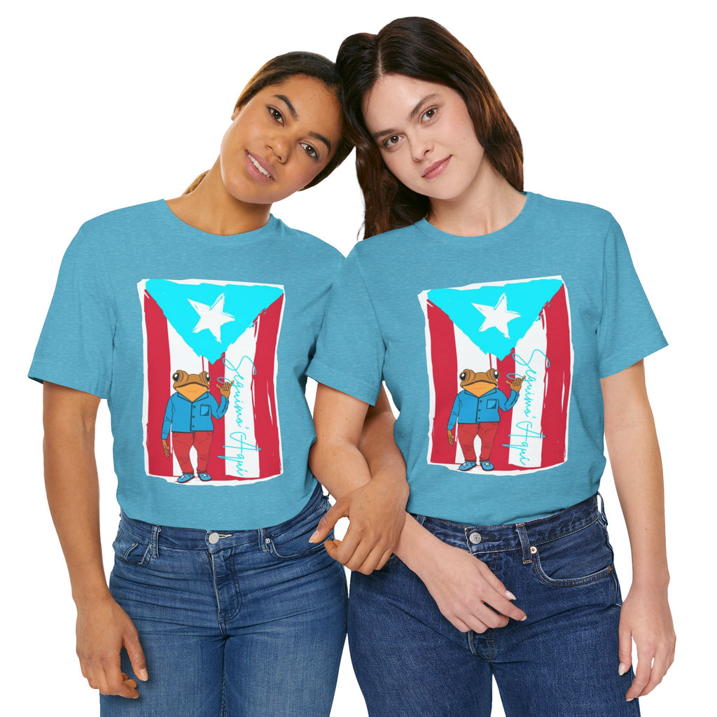 Puerto Rican Coqui Flag T‑Shirt  Boricua Pride Tee