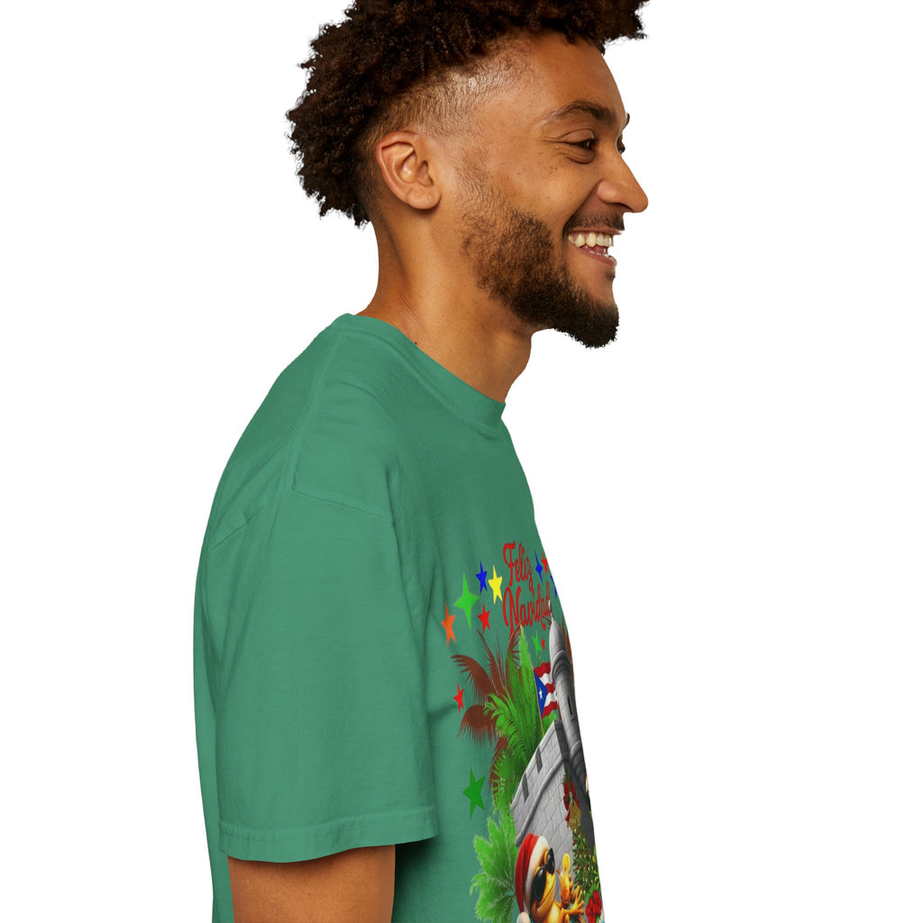 Feliz Navidad Puerto Rico T-Shirt  Castillo & Coquí Holiday Tee Puerto Rico Navidades