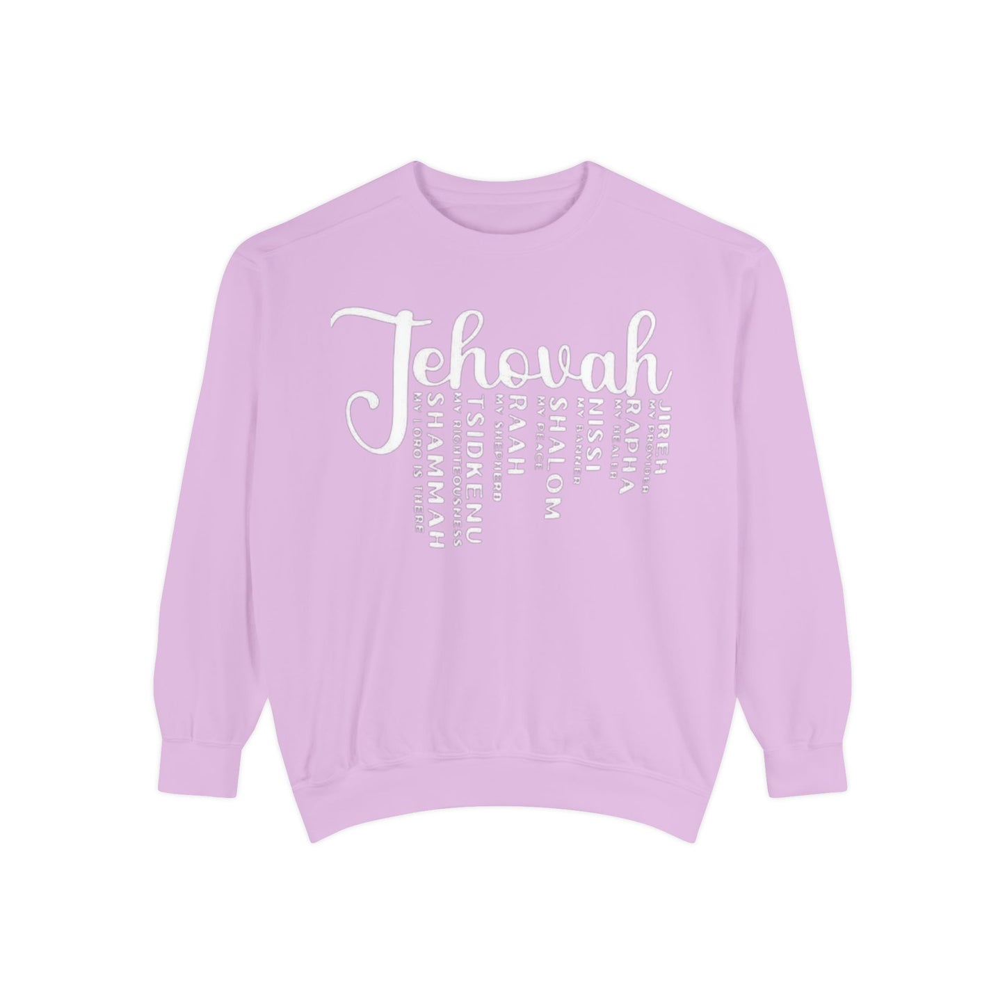 Jehovah Names Sweatshirt  Christian Faith Scriptural Names Pullover