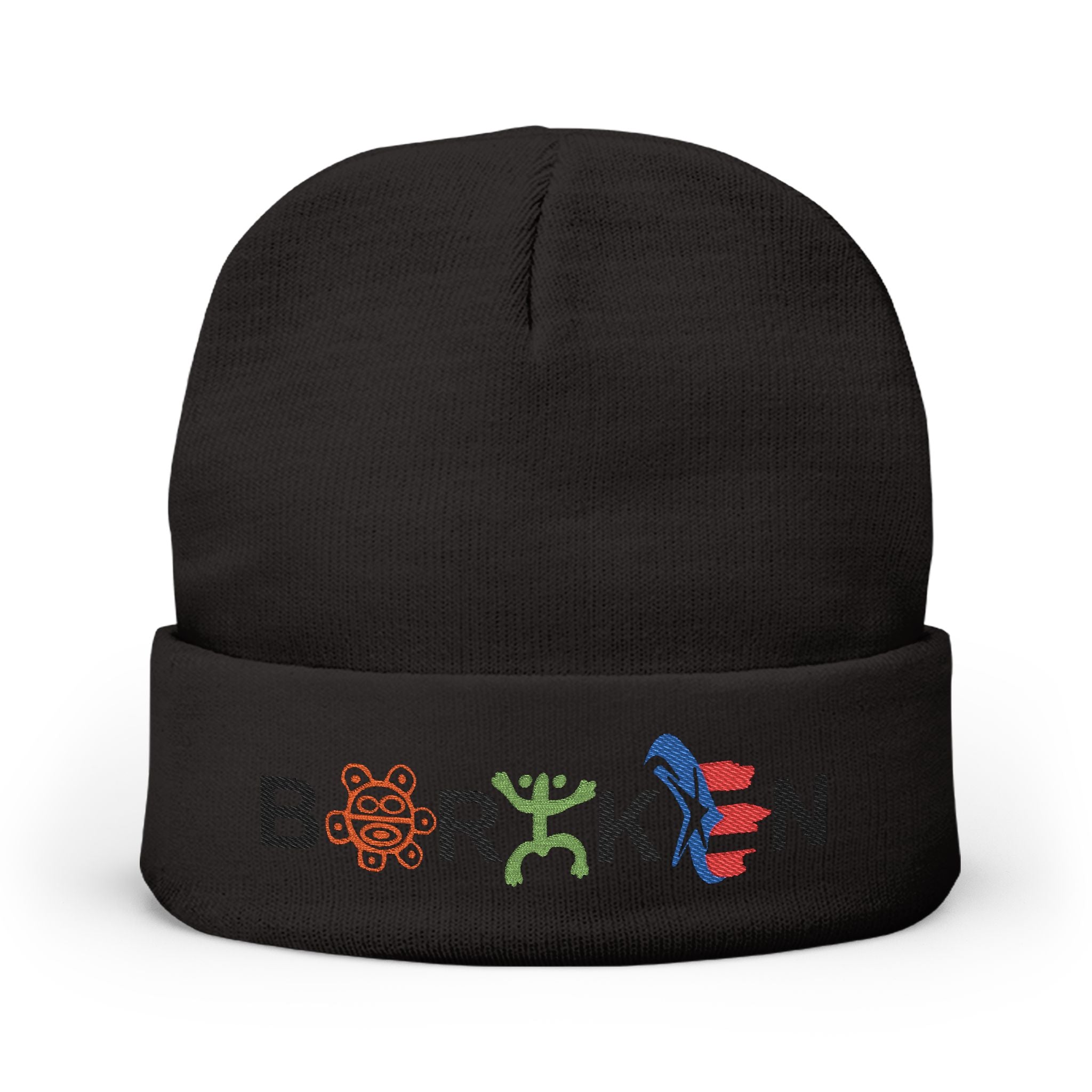 Boricua Winter Beanie – Puerto Rico Pride Knit Hat — Colorful Borough Icon Letters