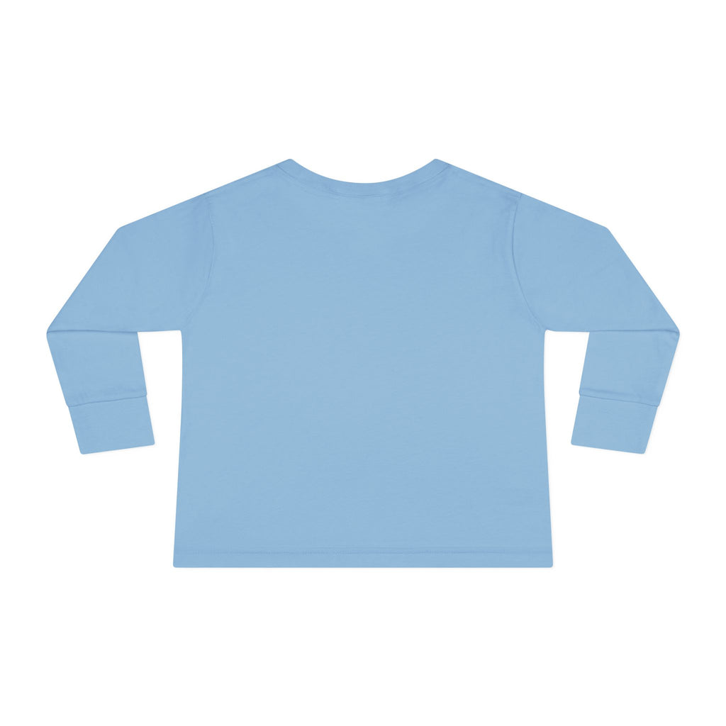 Toddler Long Sleeve Tee  Cool Santa with Patchwork Hat & Bubblegum Graphic