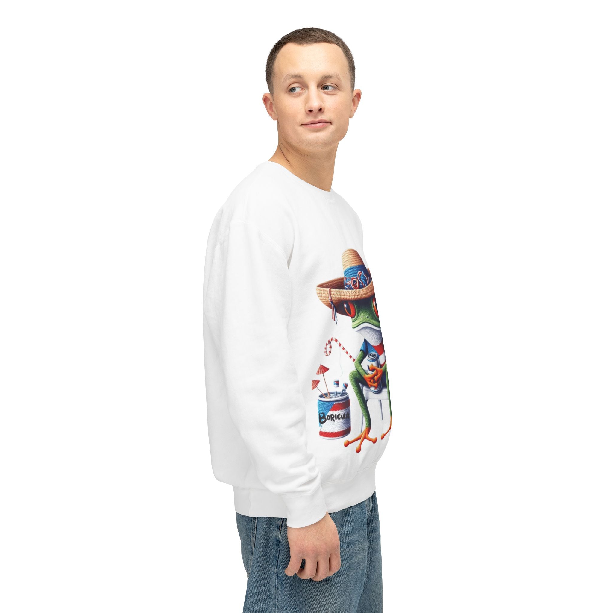 Coqui in Sombrero Crewneck Sweatshirt Puerto Rico’s Navidades