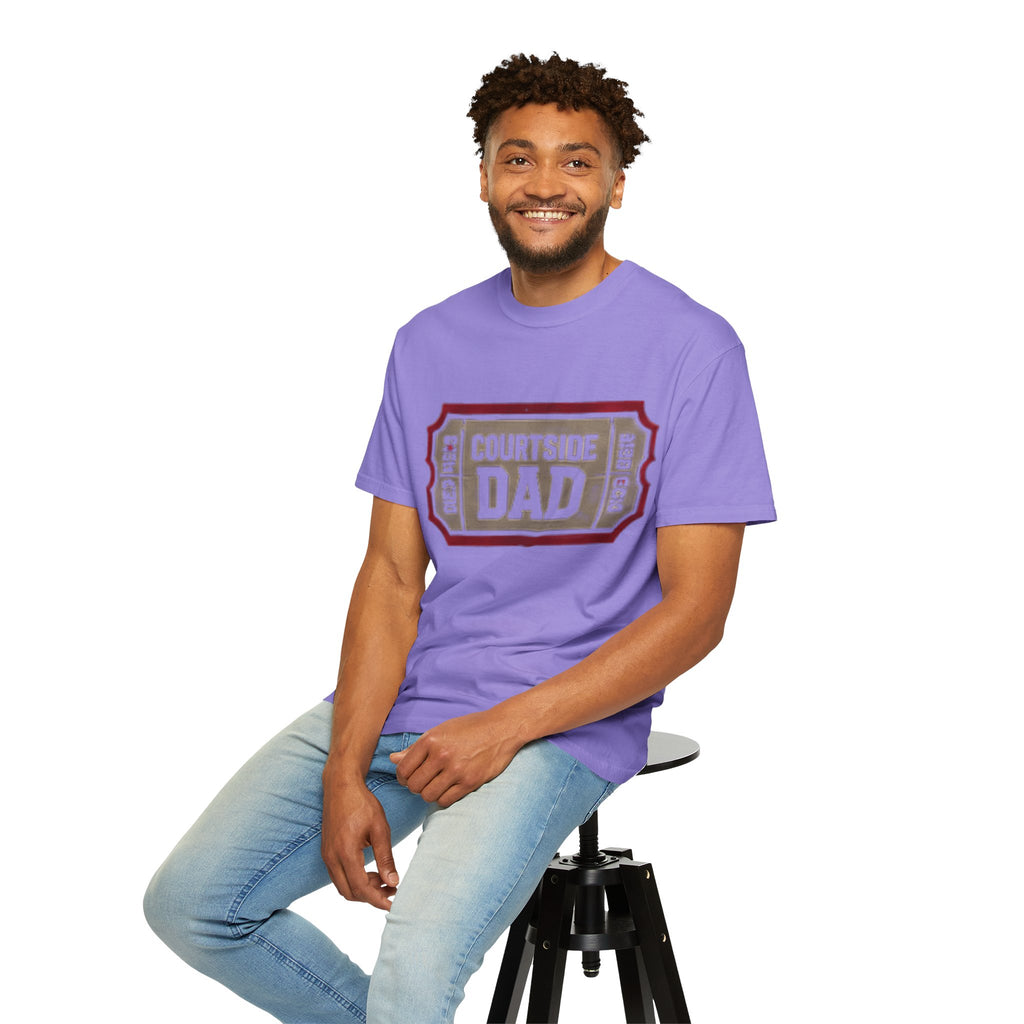 Courtside Dad T-Shirt — Vintage Ticket-Style Basketball Dad Tee