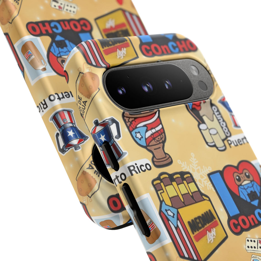 Puerto Rico Sticker Collage Tough Case  ‘I  Concho’ Pattern Phone Case