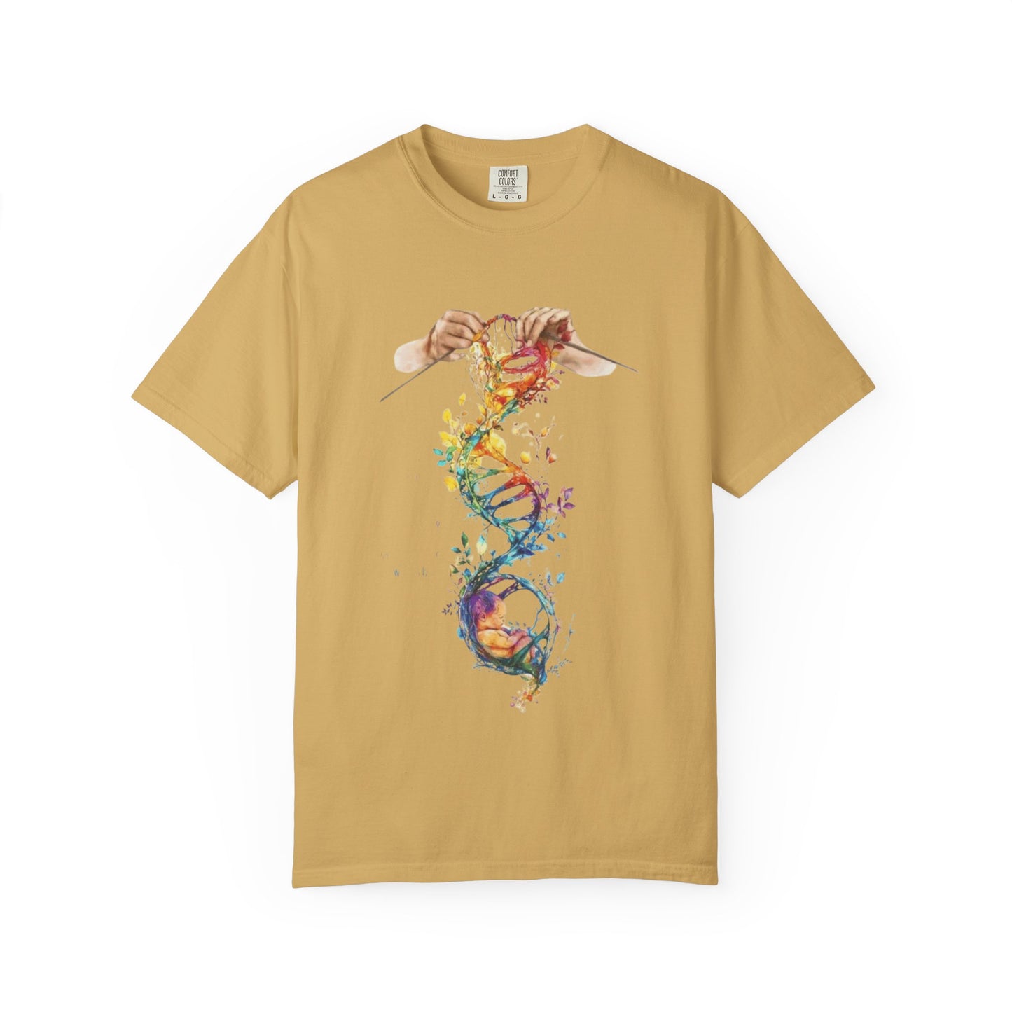 👚 Soft. Stylish. Mom-approved. Order now and gift her something she'll actually wear! Colorful DNA Art Unisex T-shirt, Science Tee, Creative Garment, Gift for Scientists,