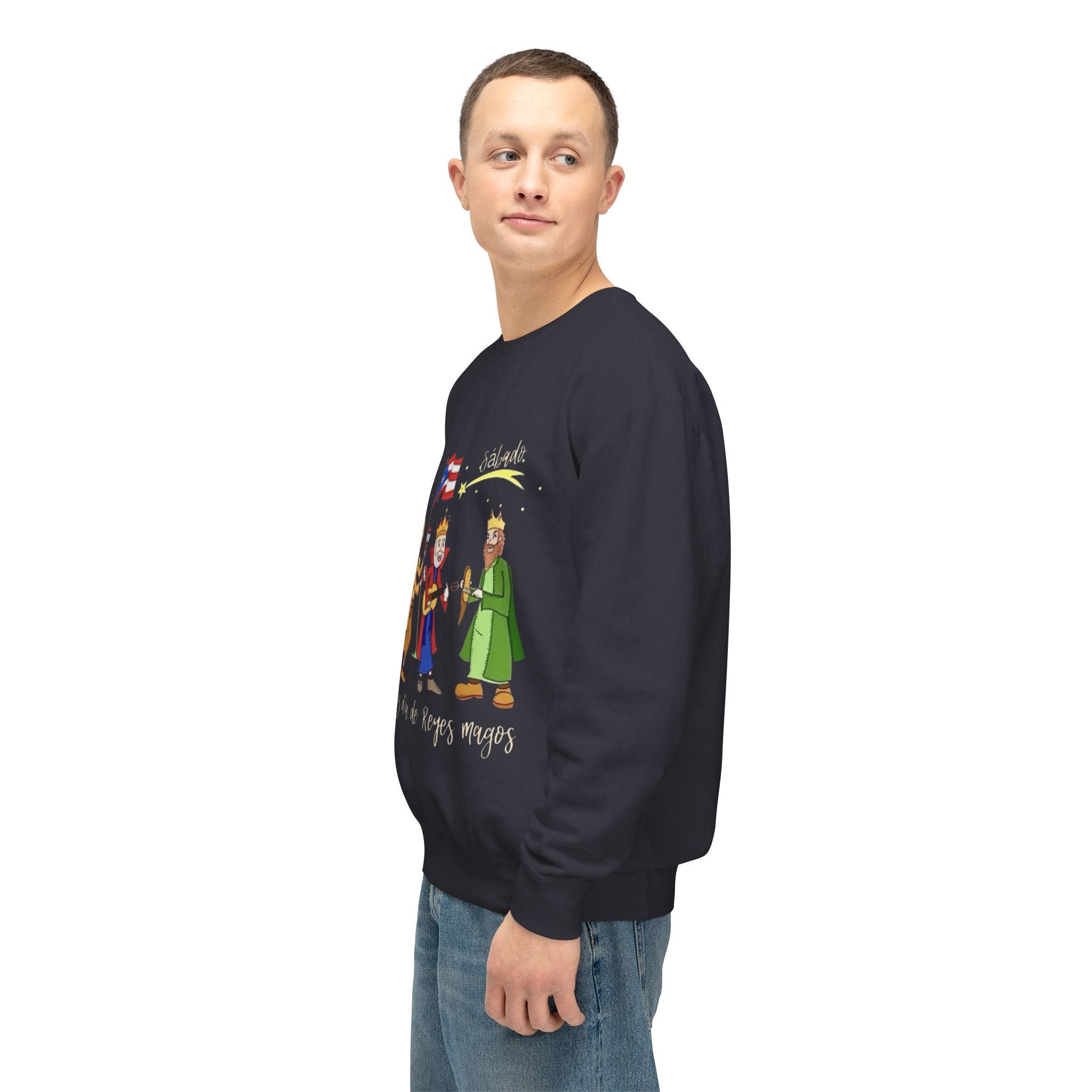 Three Kings Sweatshirt  'Feliz Día De Los Reyes Magos' Holiday Crewneck Christmas T-shirts and sweaters