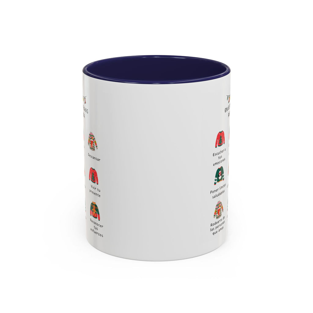 Coffee Mug — 'En Estas Fechas Recuerda' Holiday Sweater Reminder Accent Mug (11/15oz)